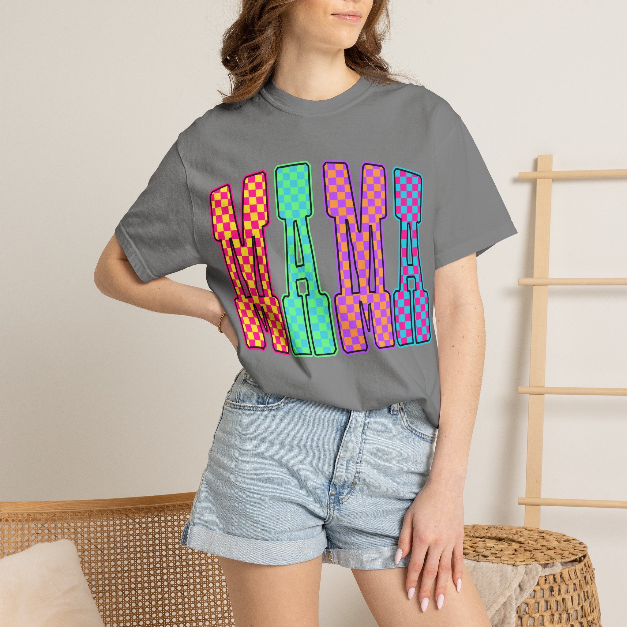 Mama Colorblock Graphic Tee