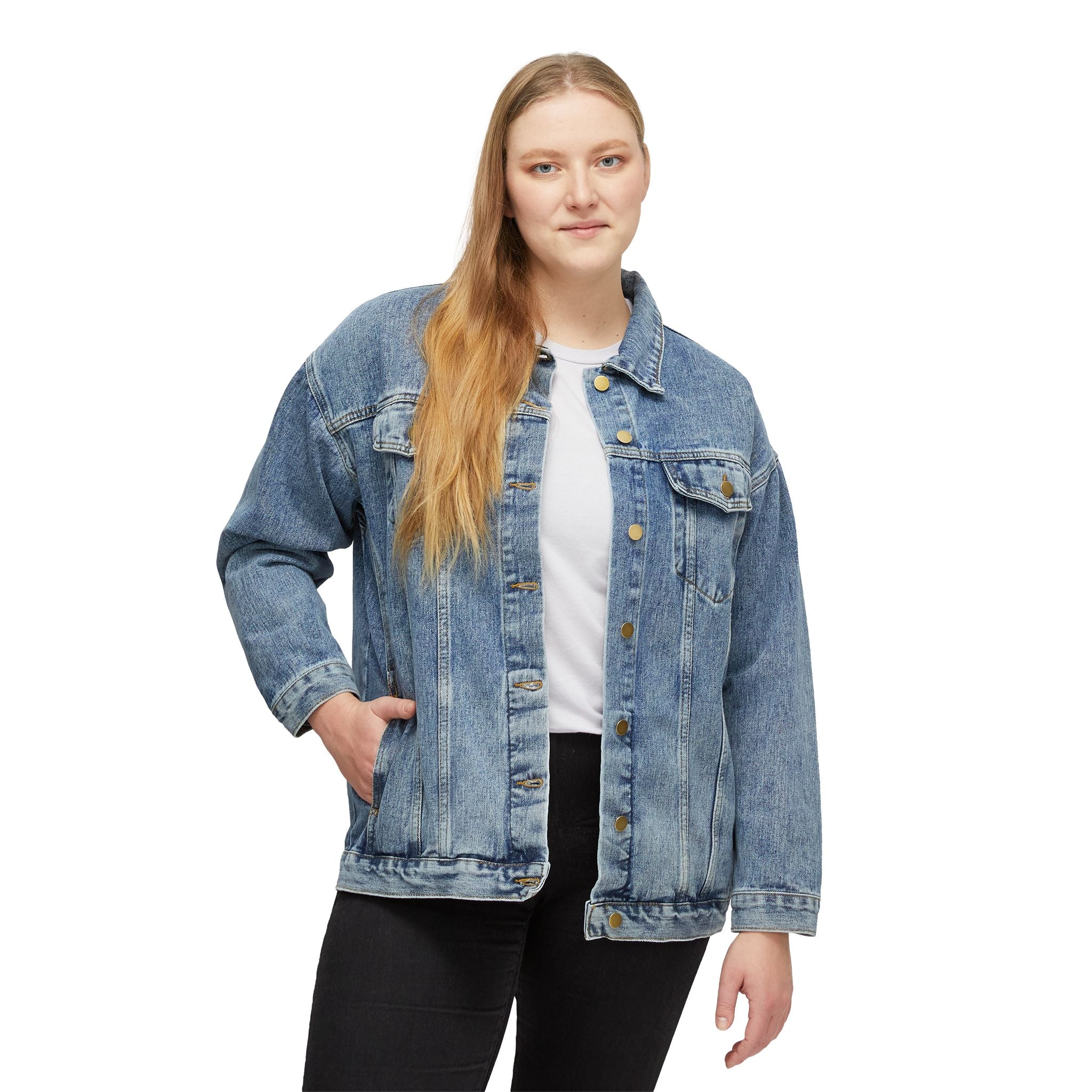 Women's Denim Jacket — 'Indians' Graphic