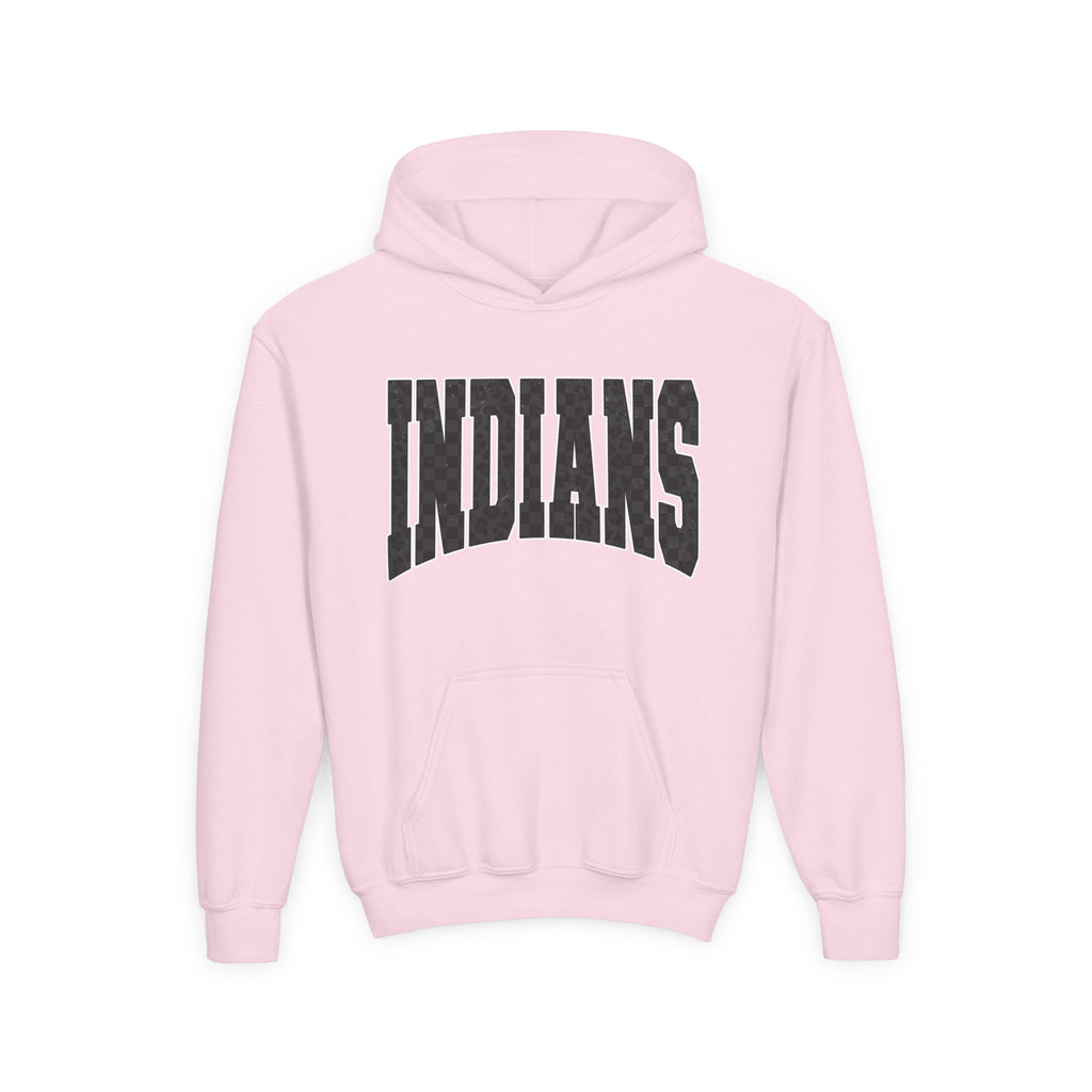 Youth Hoodie - 'INDIANS' Varsity Style Pullover