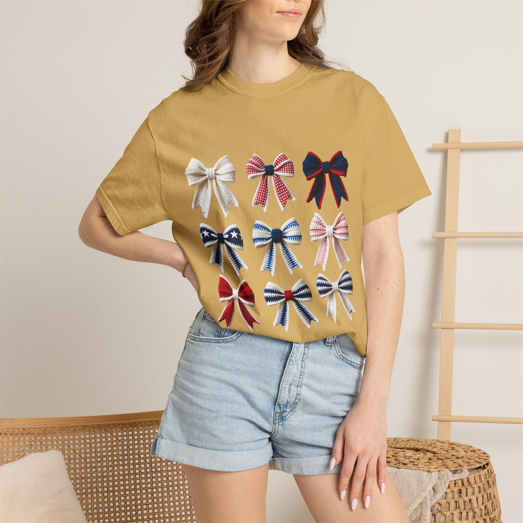 Bow Grid Graphic T-Shirt
