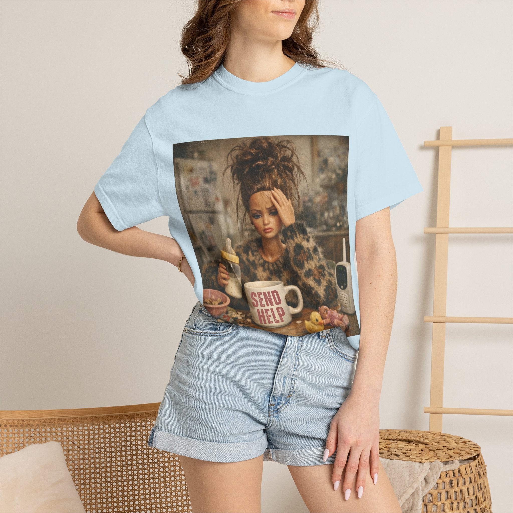 Send Help Morning Mess Graphic T-shirt