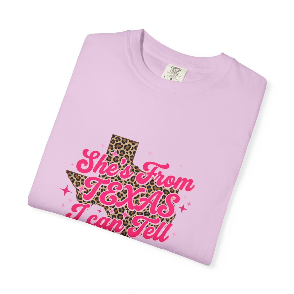 She's From Texas I Can Tell Leopard State Tee