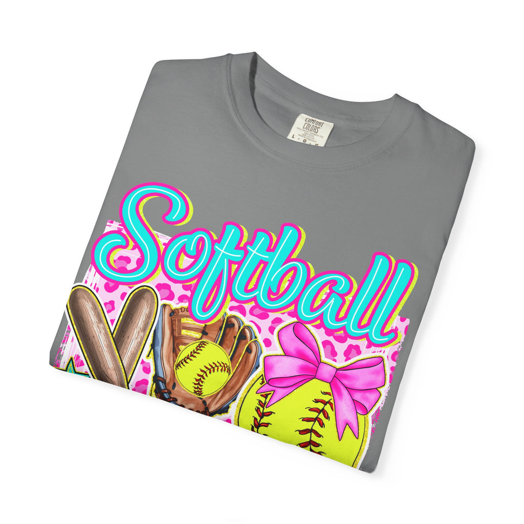 Neon Softball Design Graphic T-Shirt