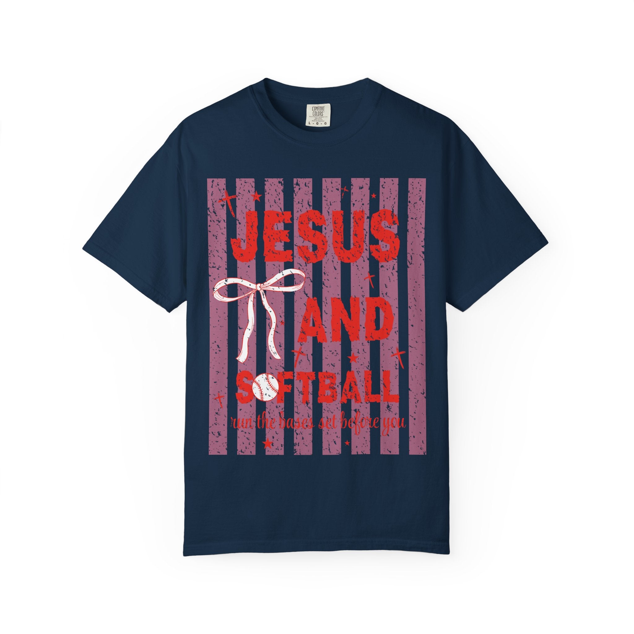 Jesus and Softball Graphic T-shirt