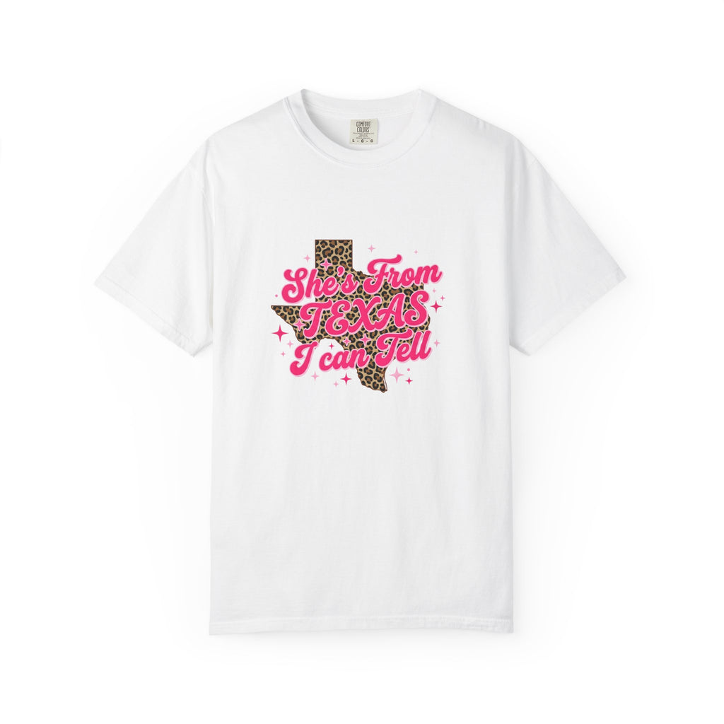 She's From Texas I Can Tell Leopard State Tee