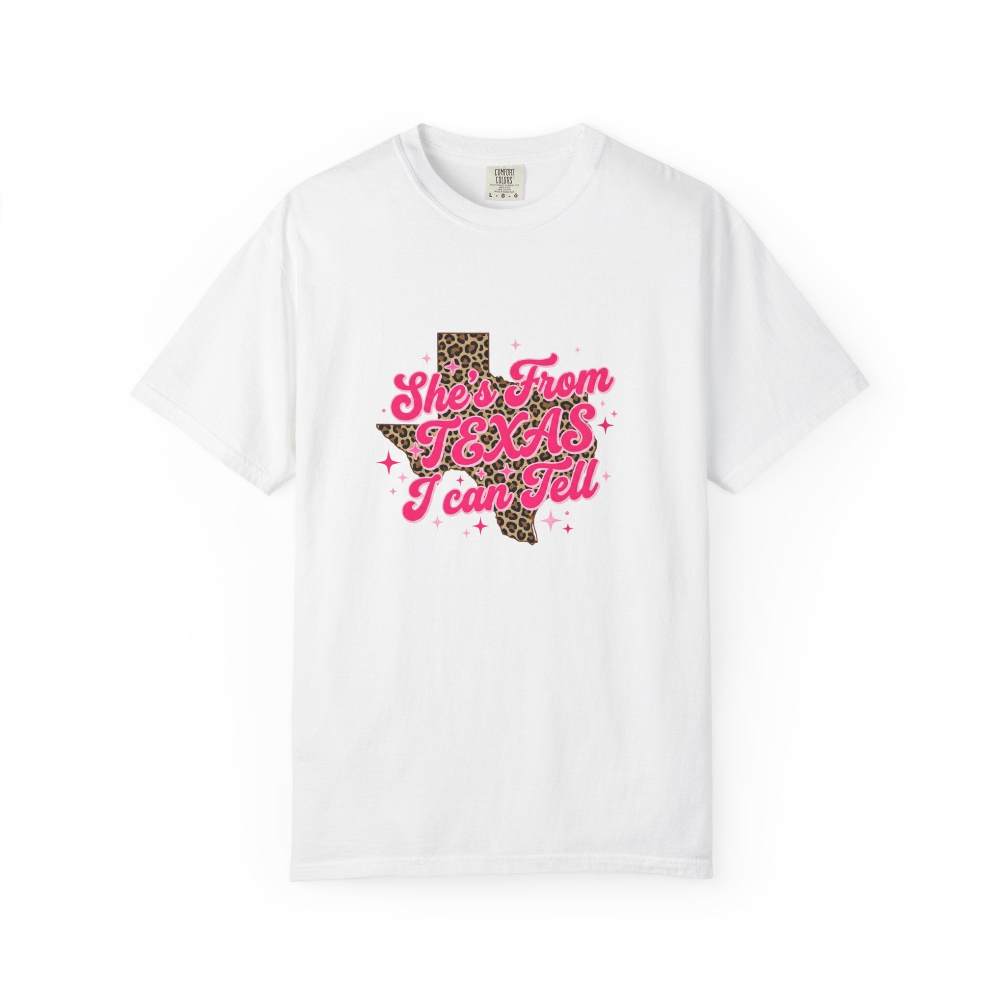 She's From Texas I Can Tell Leopard State Tee