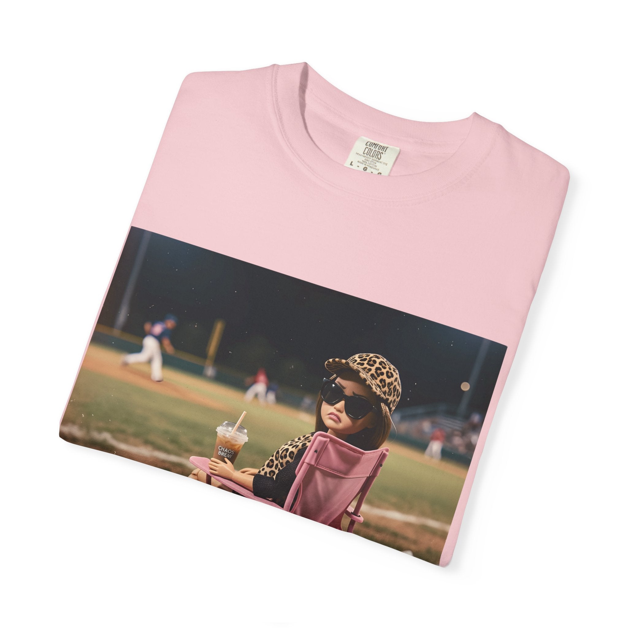 I Live Here Now at Baseball Field Graphic T-shirt