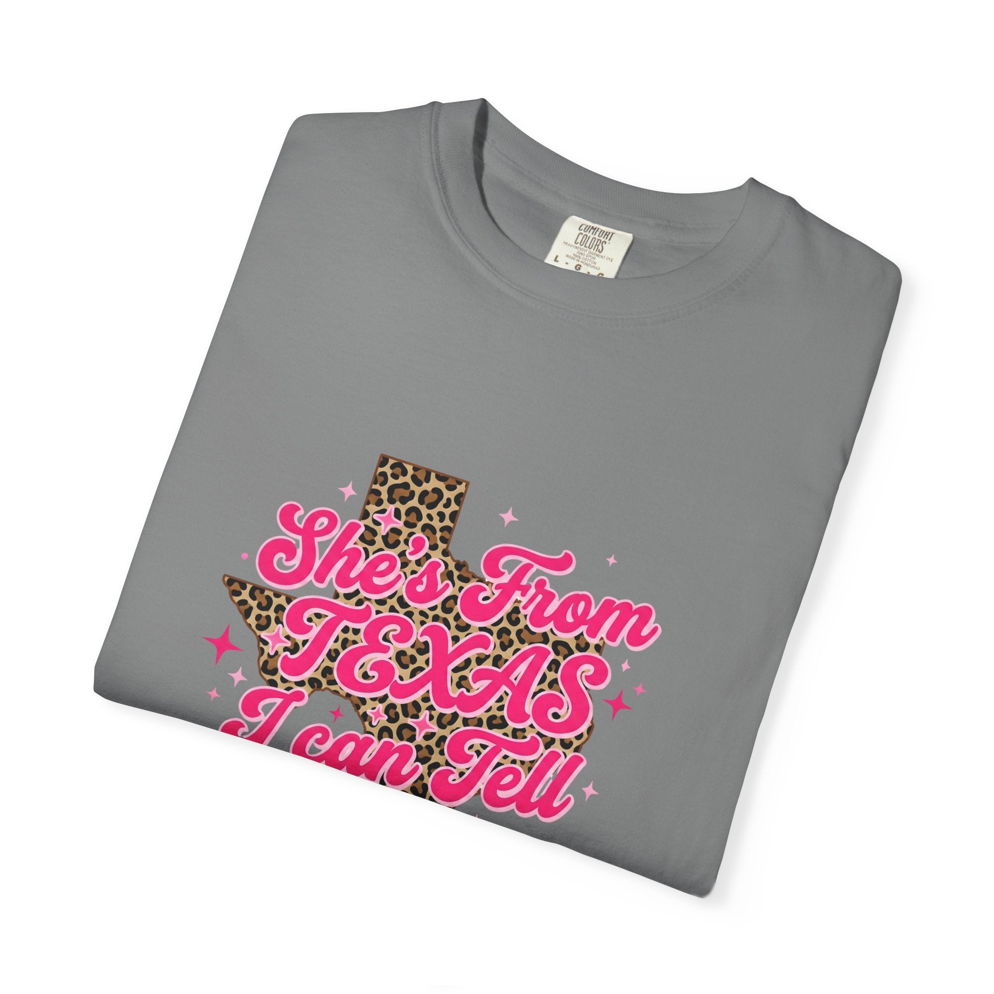 She's From Texas I Can Tell Leopard State Tee
