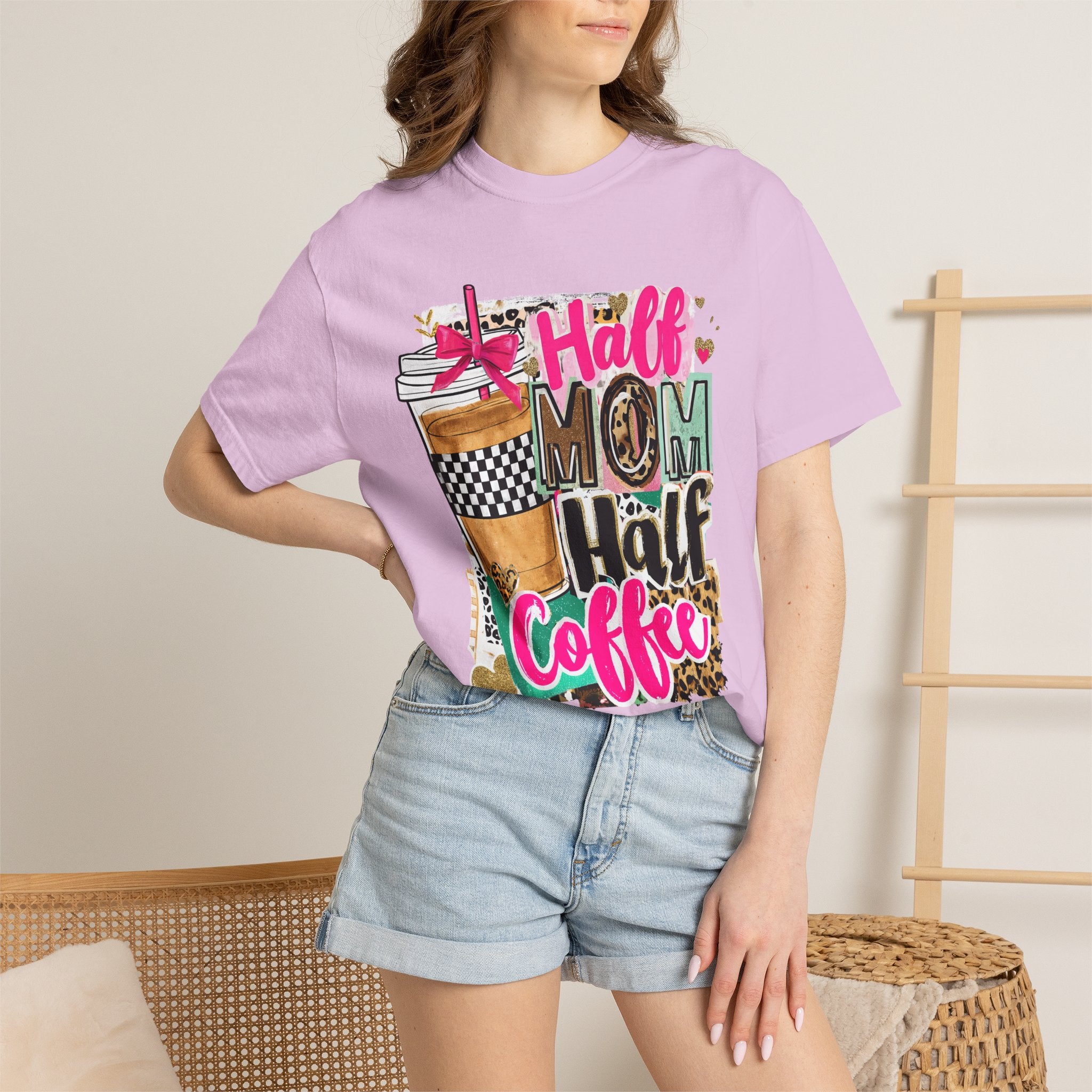 Half Mom Half Coffee T-Shirt