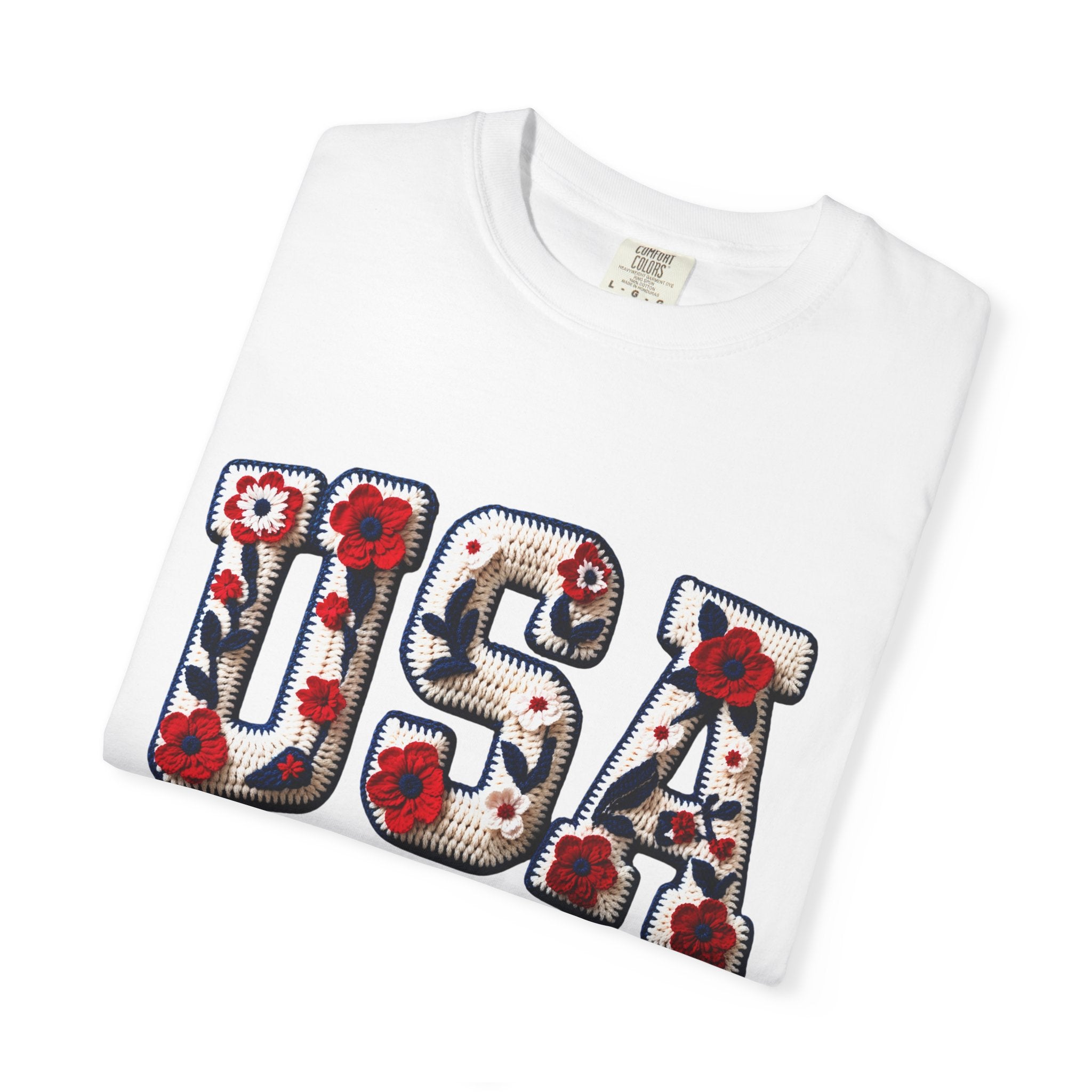 USA Floral Graphic T-Shirt