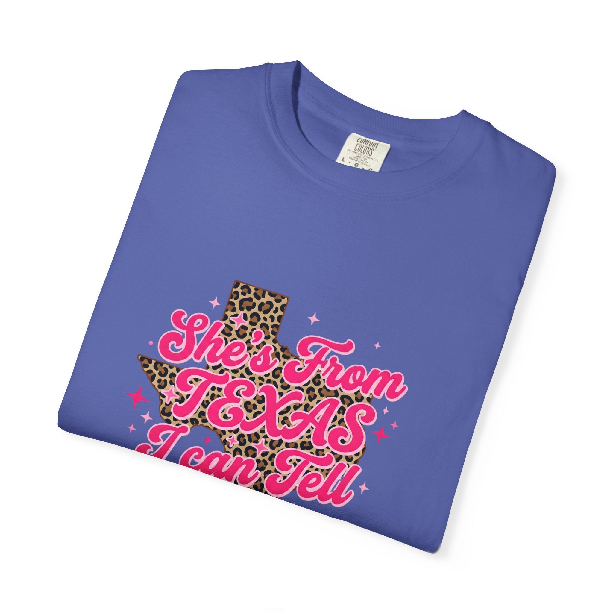 She's From Texas I Can Tell Leopard State Tee