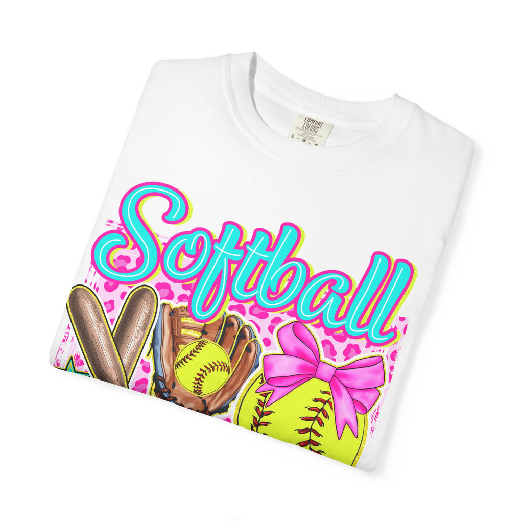 Neon Softball Design Graphic T-Shirt