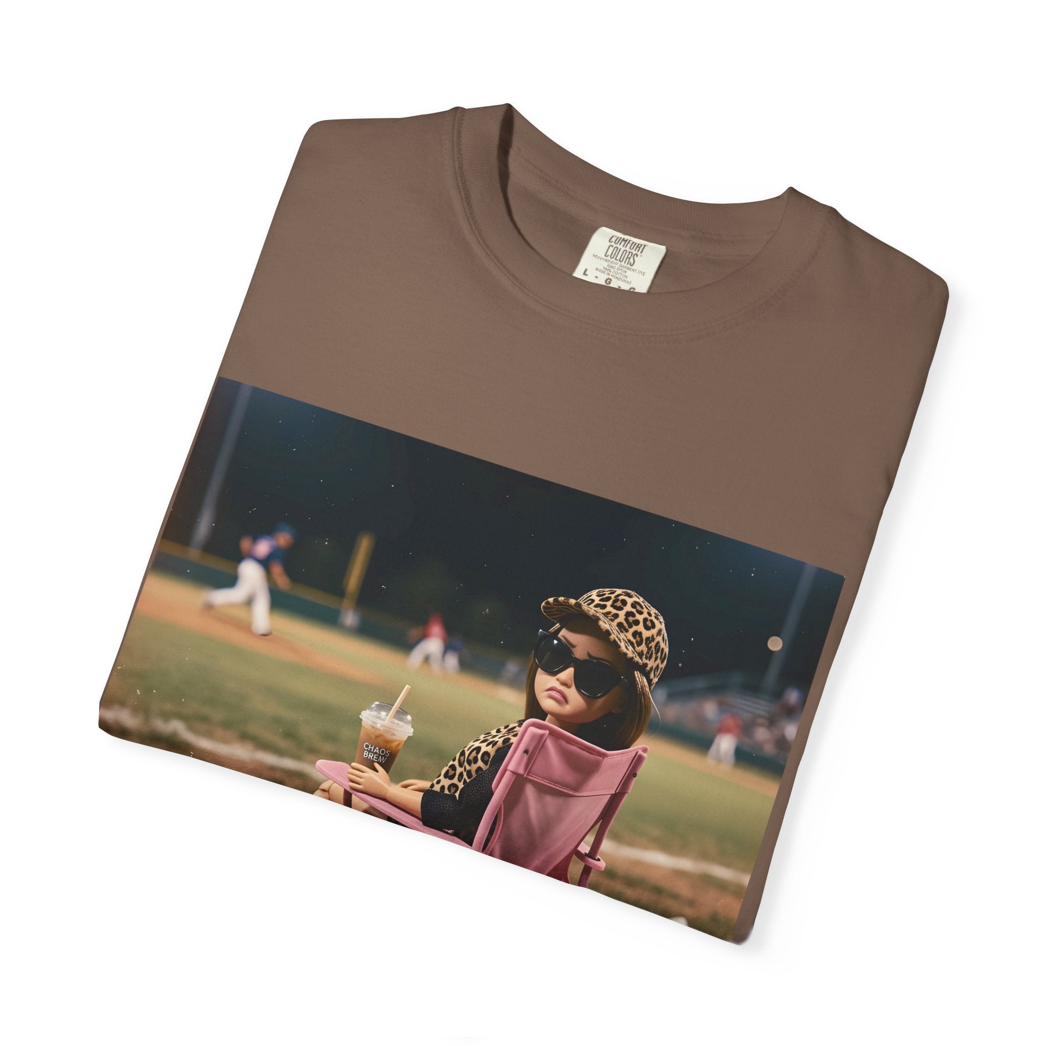 I Live Here Now at Baseball Field Graphic T-shirt