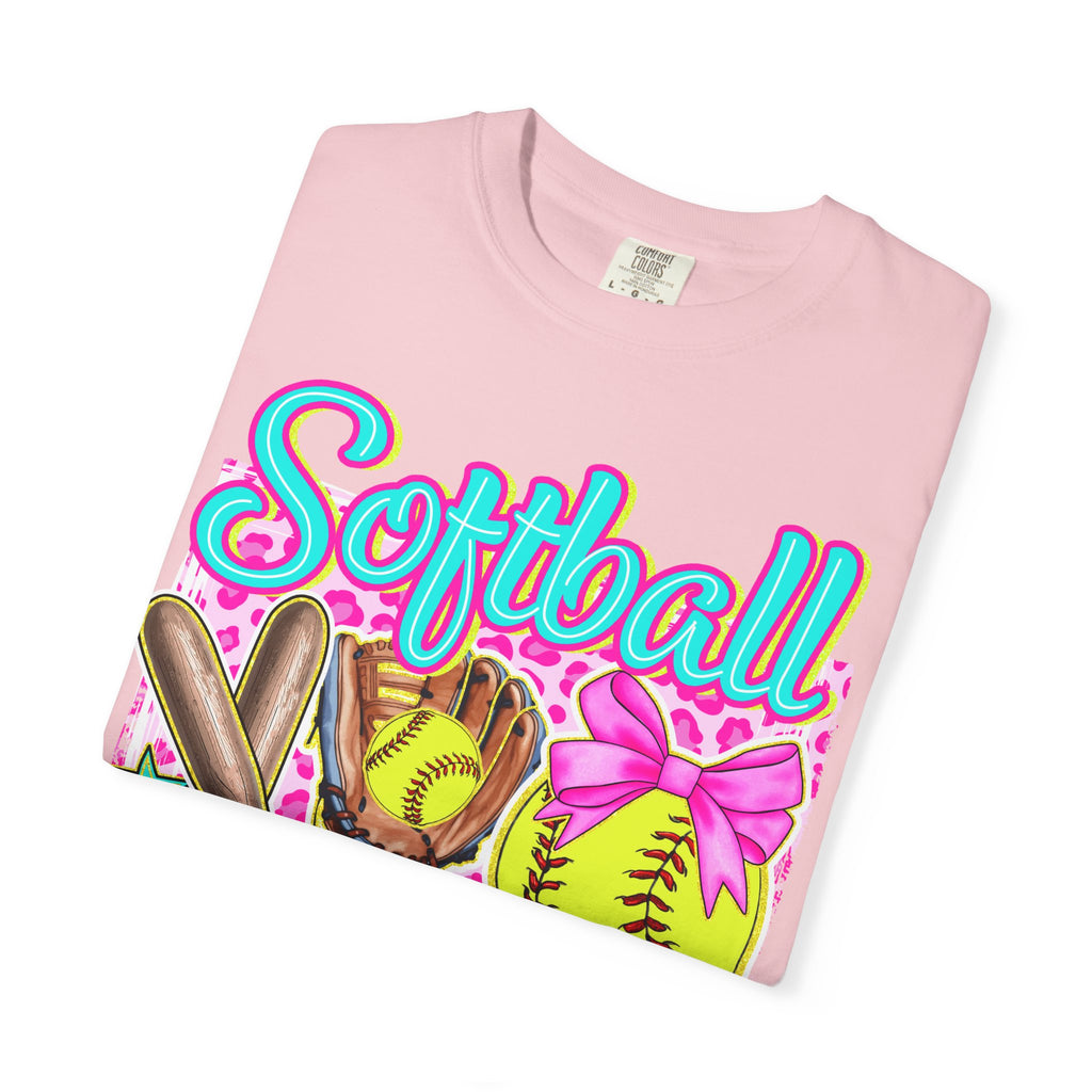 Neon Softball Design Graphic T-Shirt