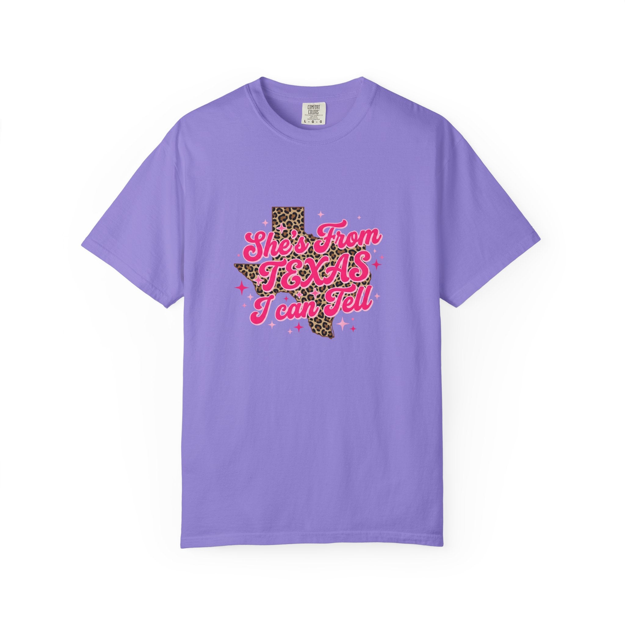 She's From Texas I Can Tell Leopard State Tee