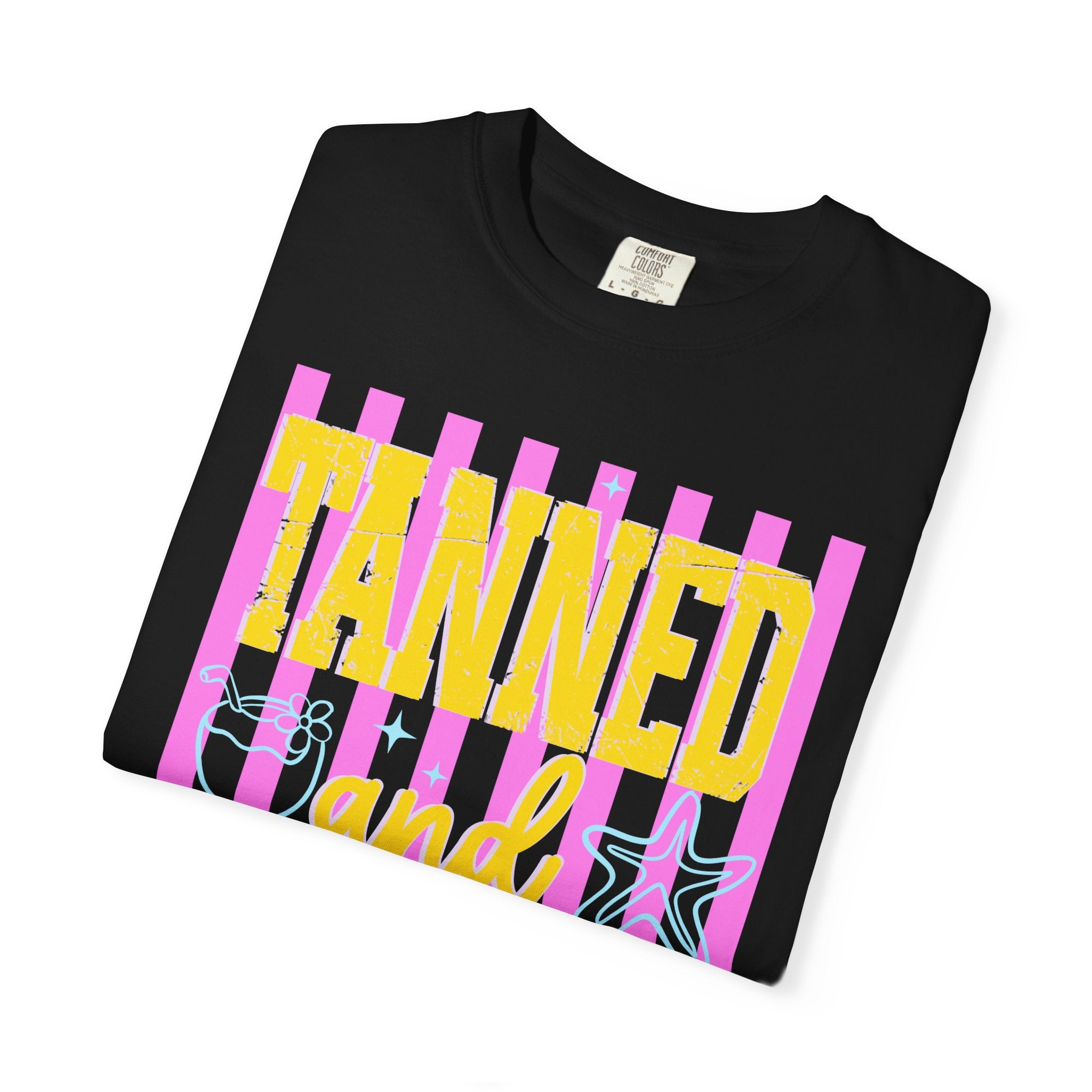 Tanned and Tipsy Retro Beach Graphic Tee