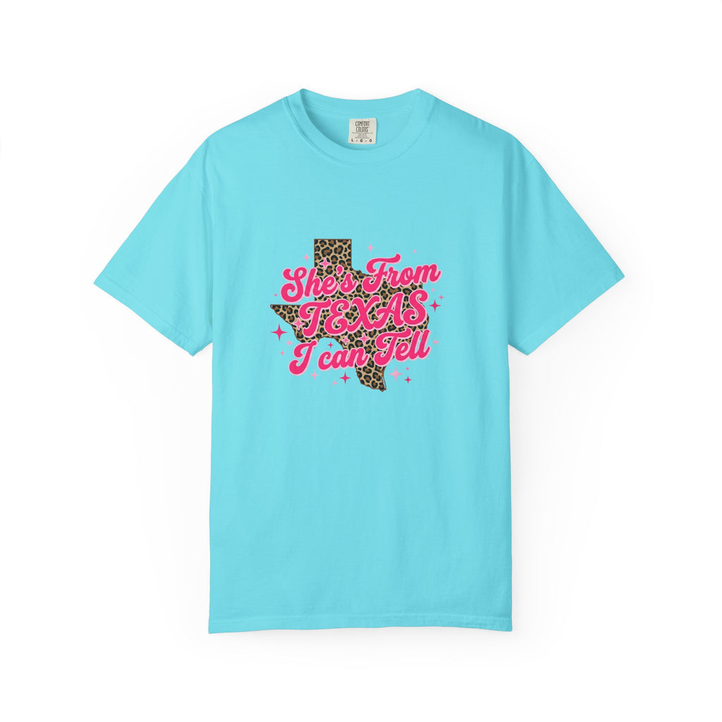 She's From Texas I Can Tell Leopard State Tee
