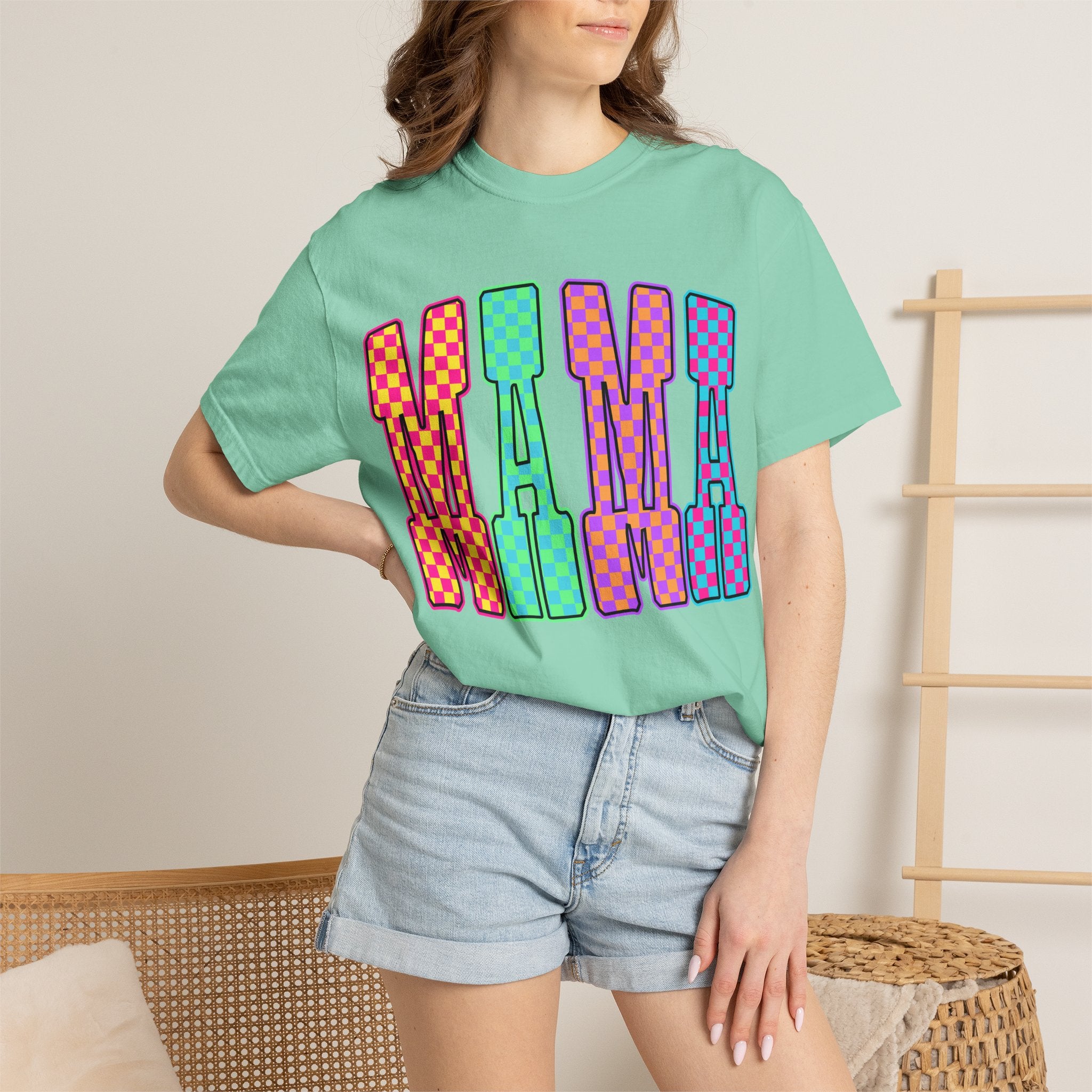 Mama Colorblock Graphic Tee