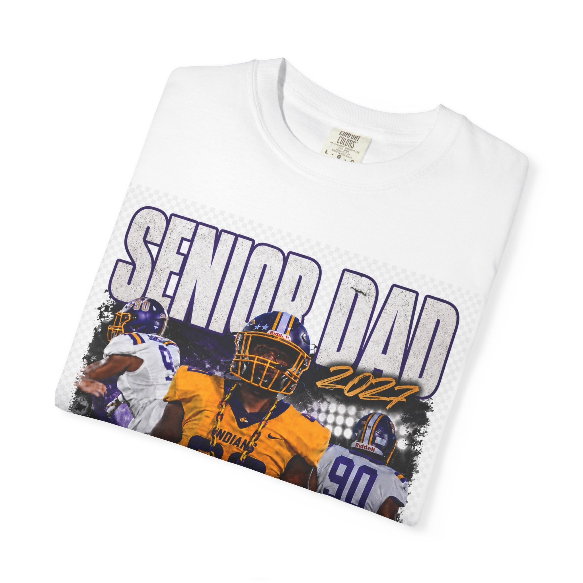 Senior Dad Football T‑Shirt — "Dezmond #90" Indians Team Parent Tee