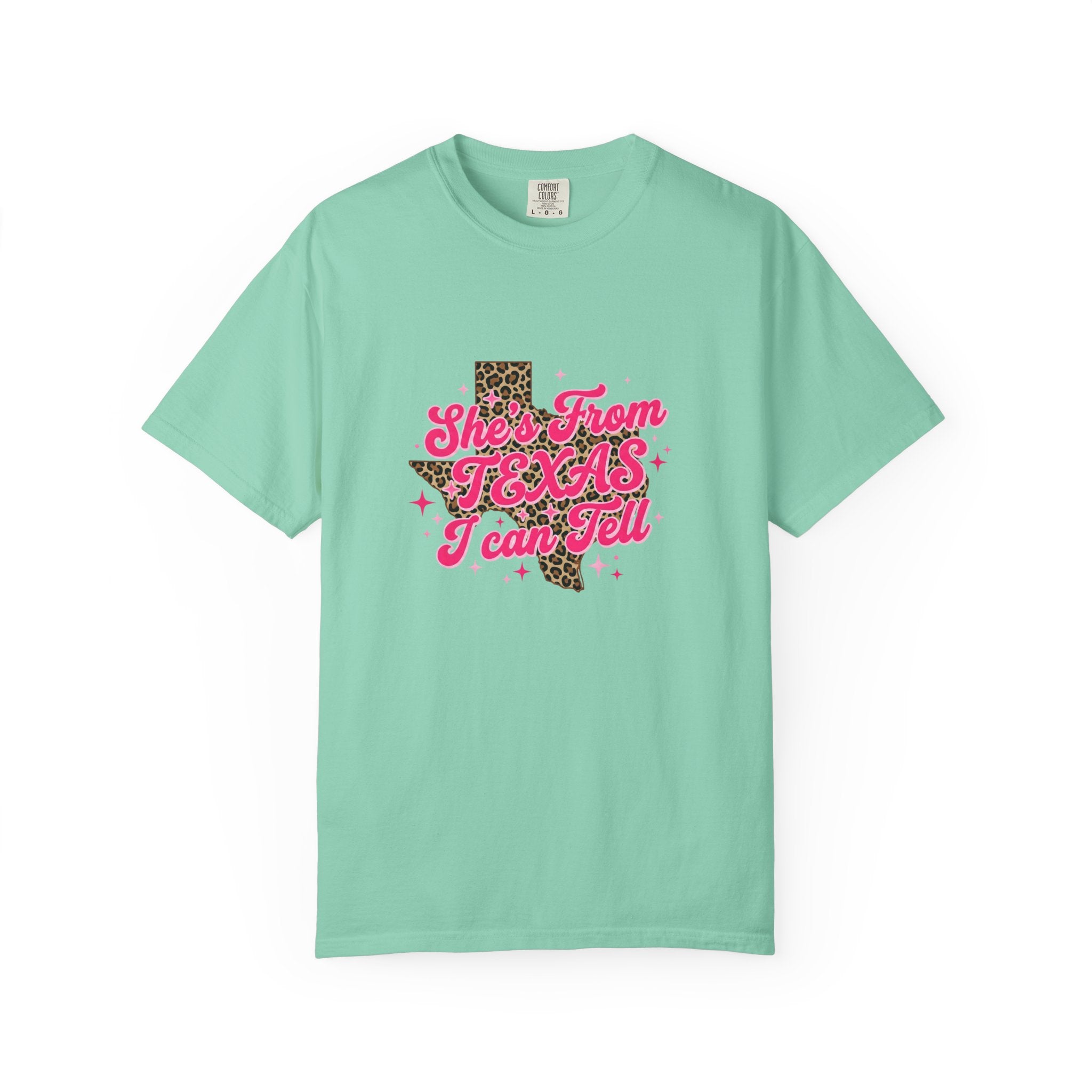 She's From Texas I Can Tell Leopard State Tee