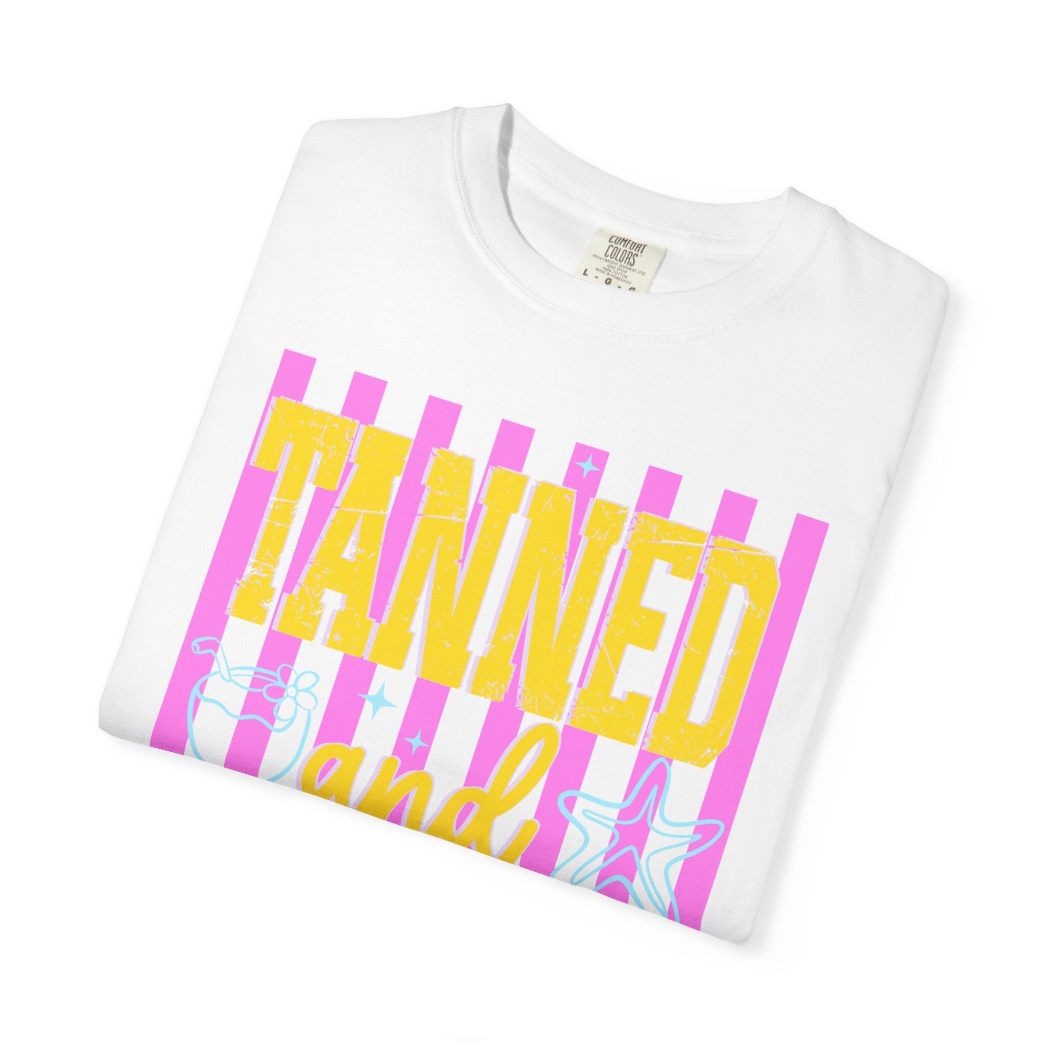 Tanned and Tipsy Retro Beach Graphic Tee