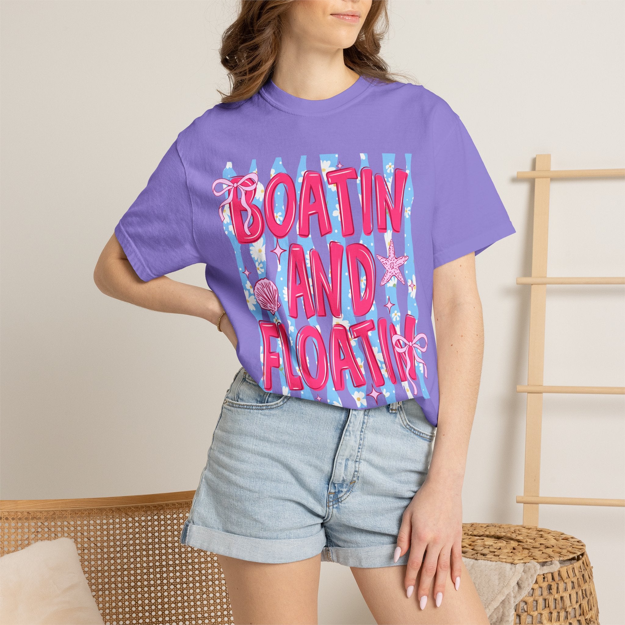 Boatin' and Floatin' Beach T-Shirt