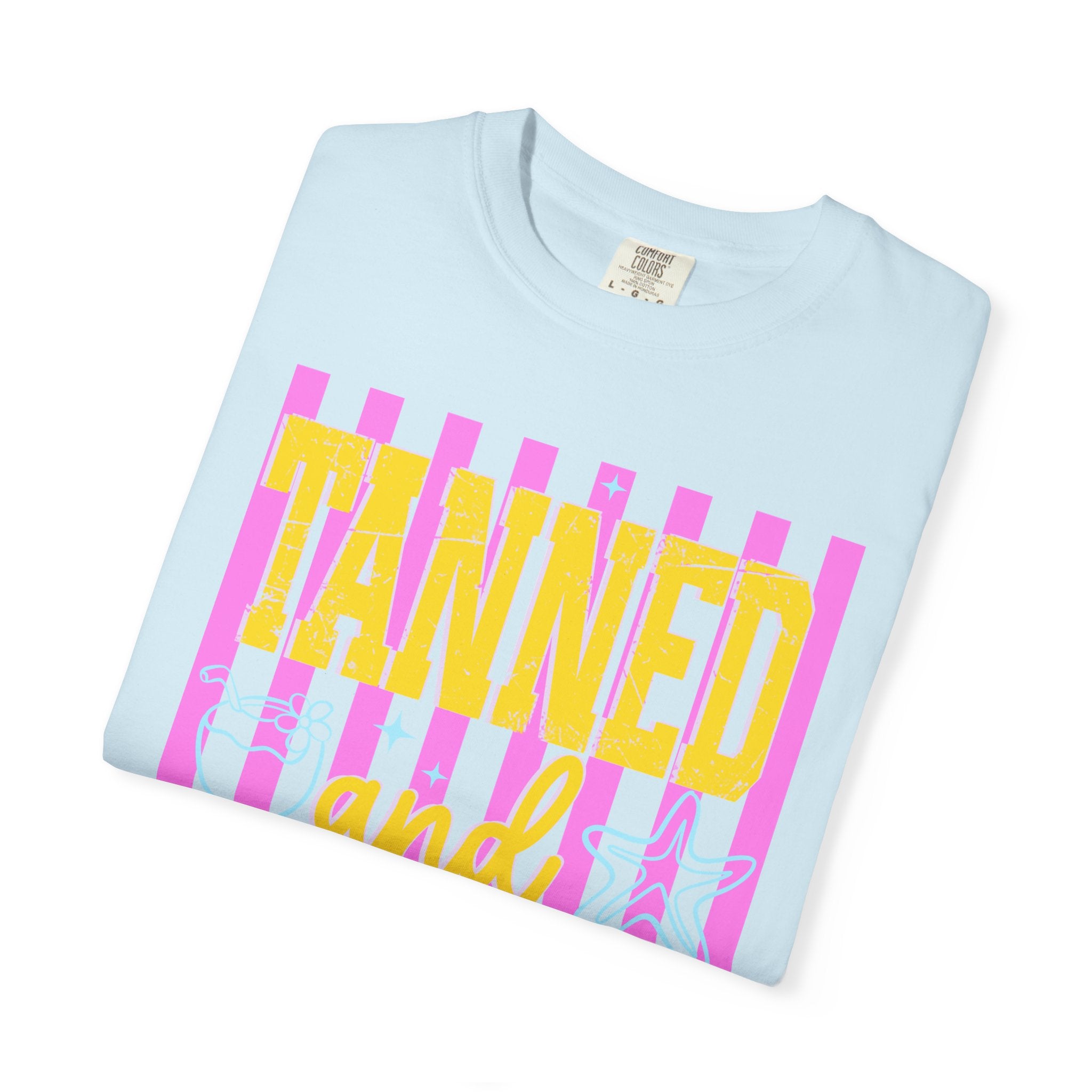 Tanned and Tipsy Retro Beach Graphic Tee