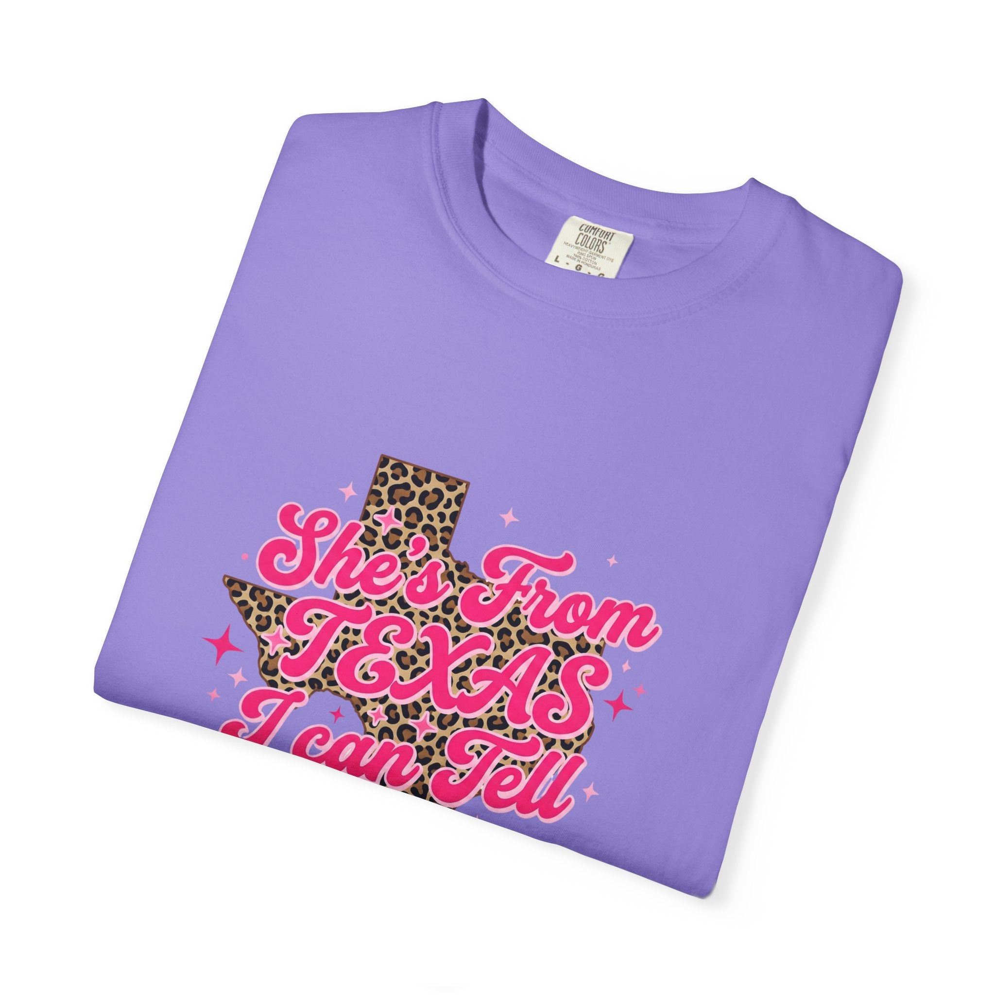 She's From Texas I Can Tell Leopard State Tee