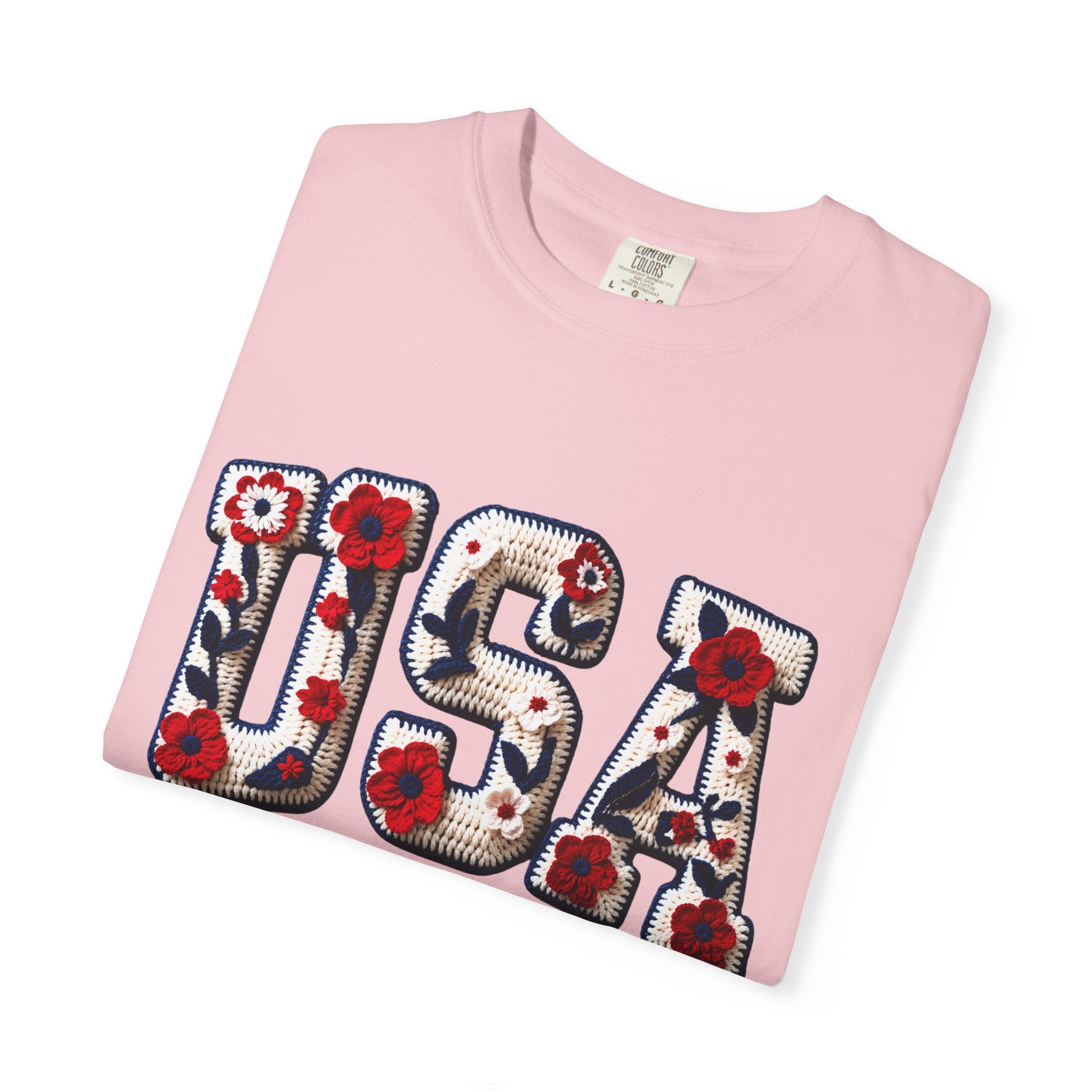 USA Floral Graphic T-Shirt