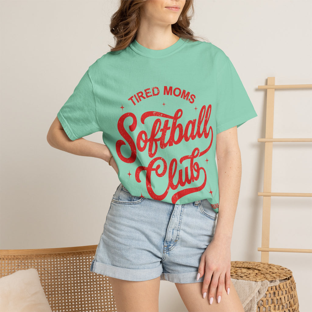 Tired Moms Softball Graphic T-shirt