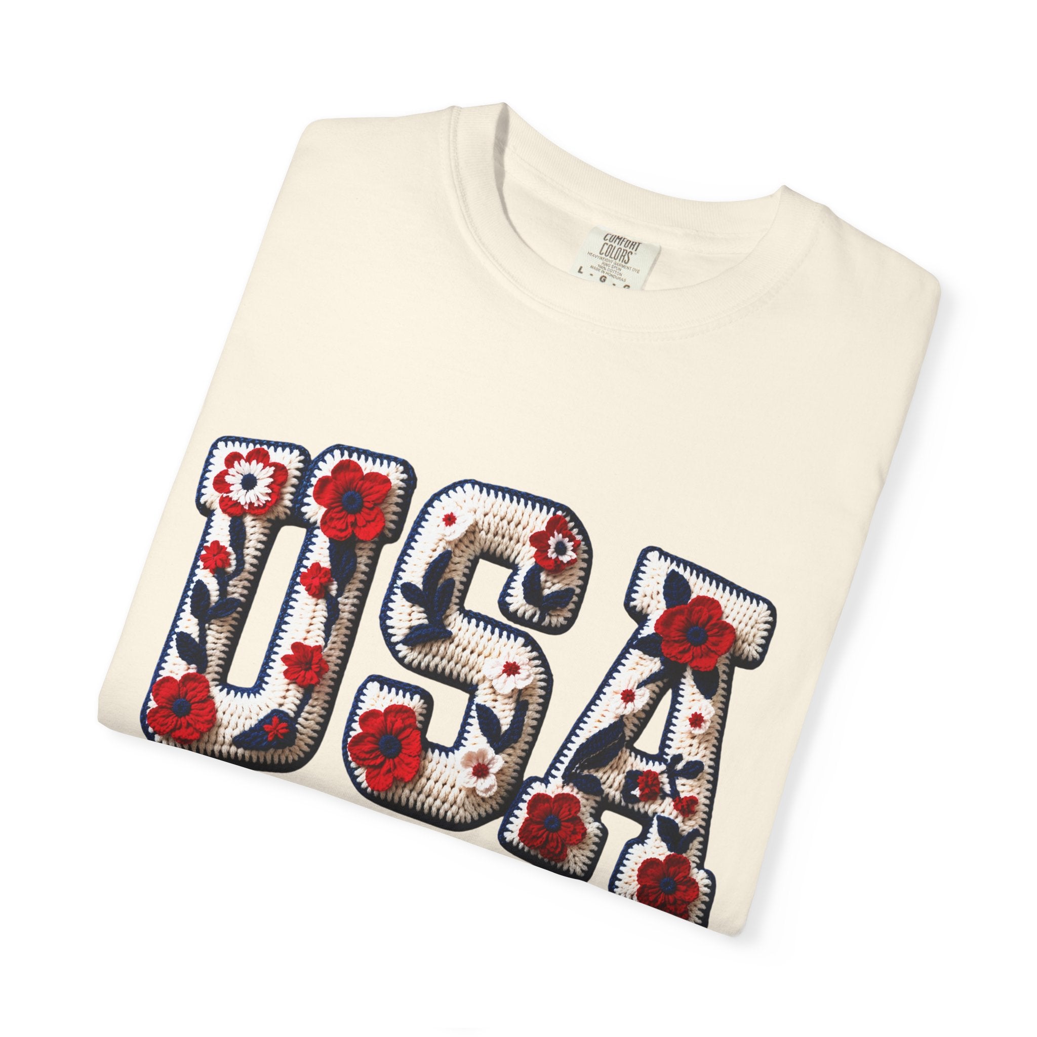USA Floral Graphic T-Shirt