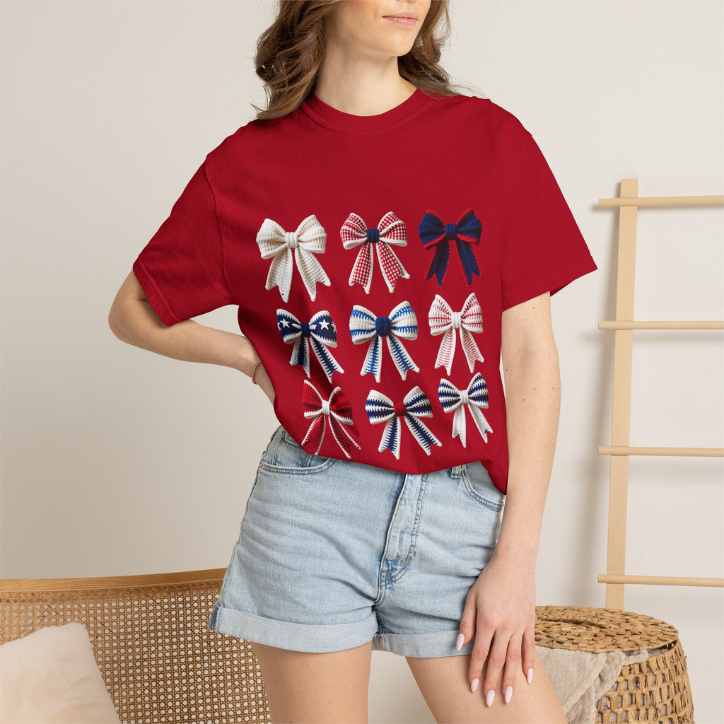 Bow Grid Graphic T-Shirt