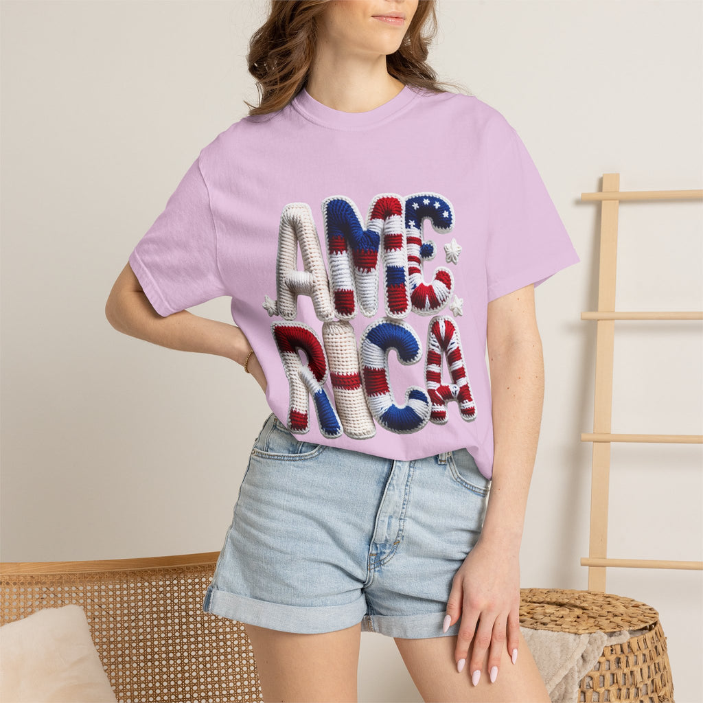 America Puffy Flag Graphic T-Shirt