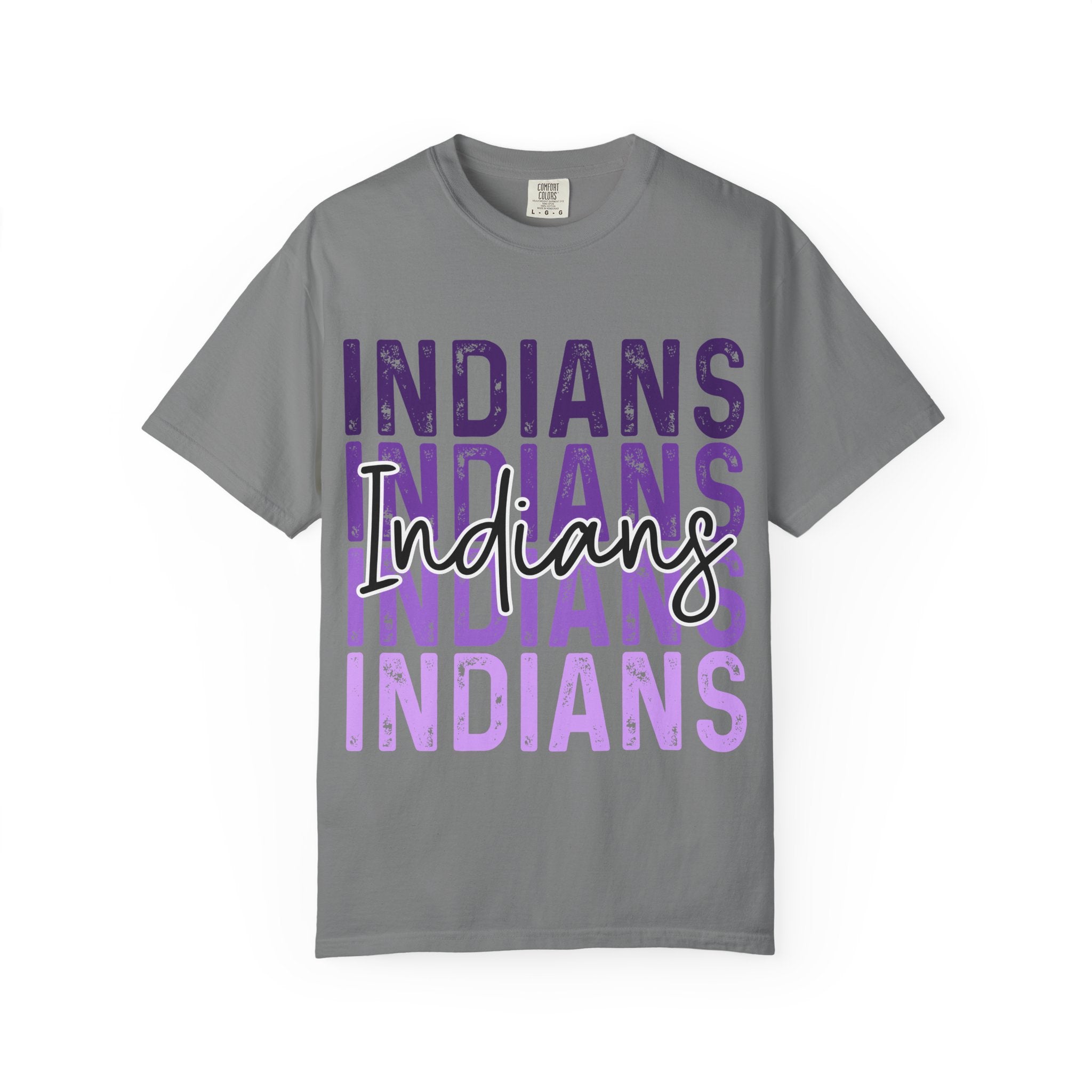 Indians Purple Repeat Graphic T-Shirt
