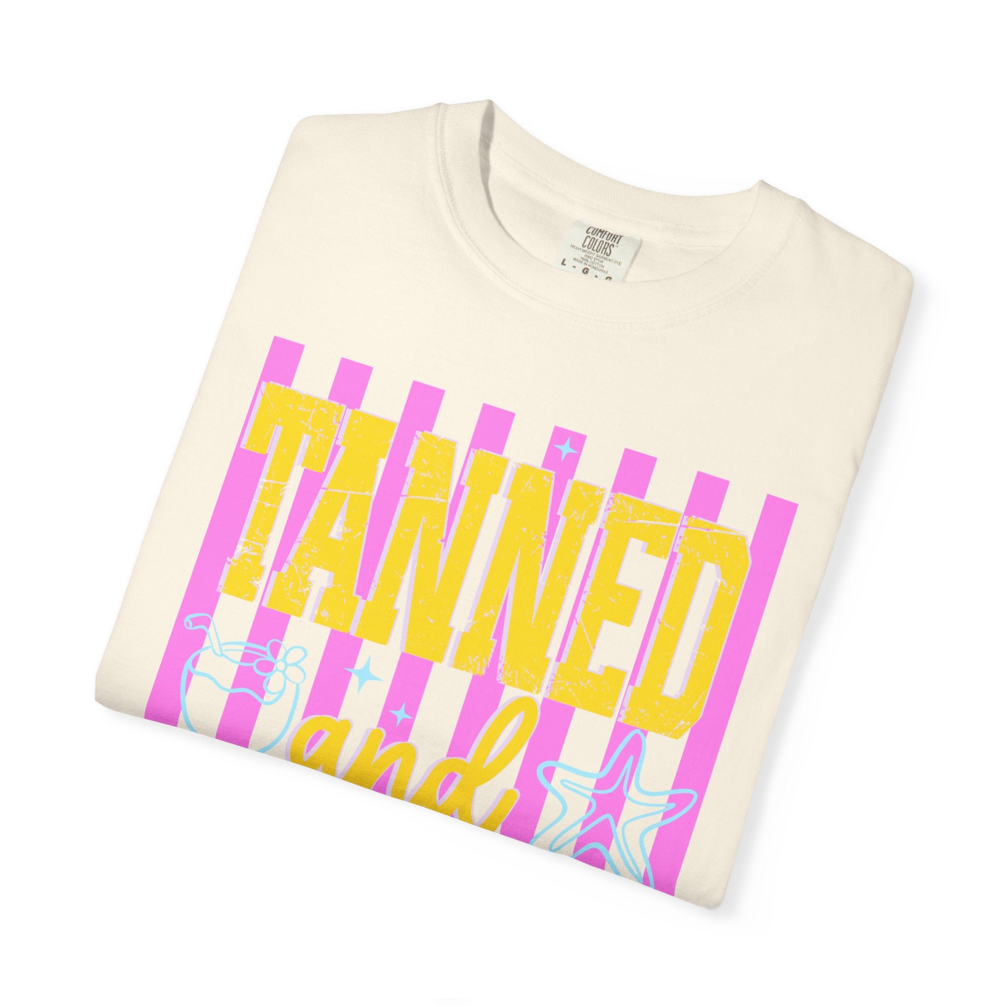Tanned and Tipsy Retro Beach Graphic Tee
