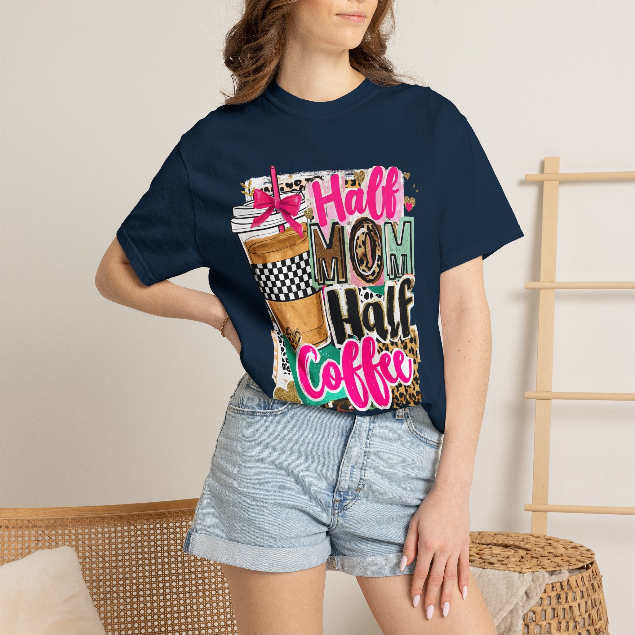 Half Mom Half Coffee T-Shirt