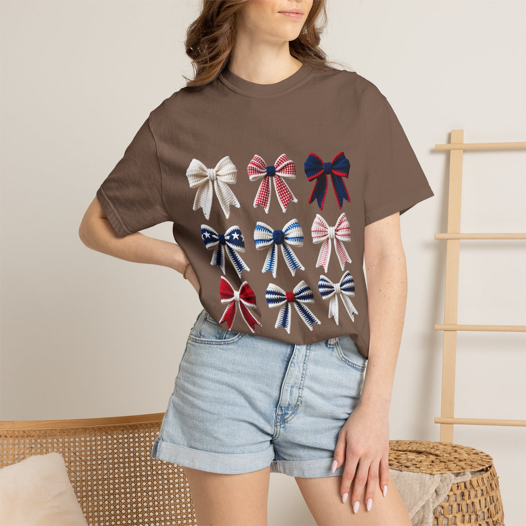 Bow Grid Graphic T-Shirt