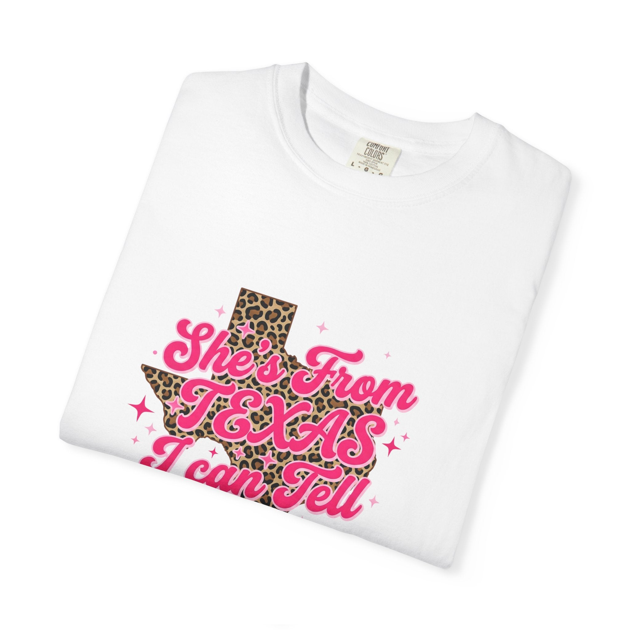She's From Texas I Can Tell Leopard State Tee