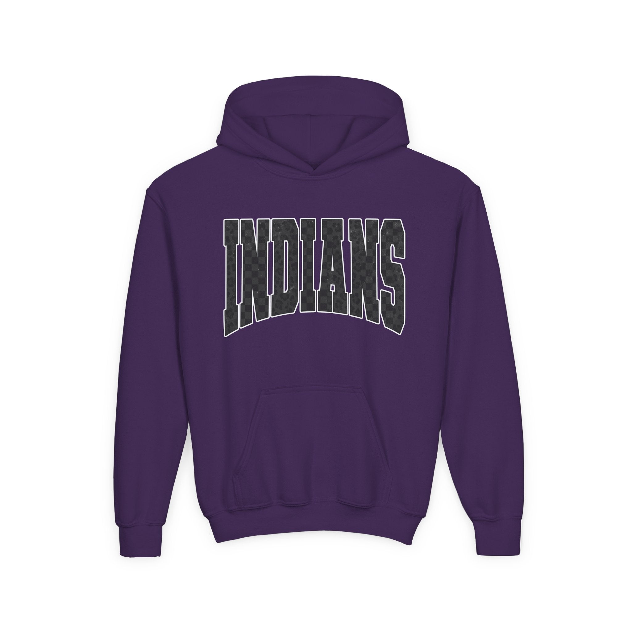 Youth Hoodie - 'INDIANS' Varsity Style Pullover