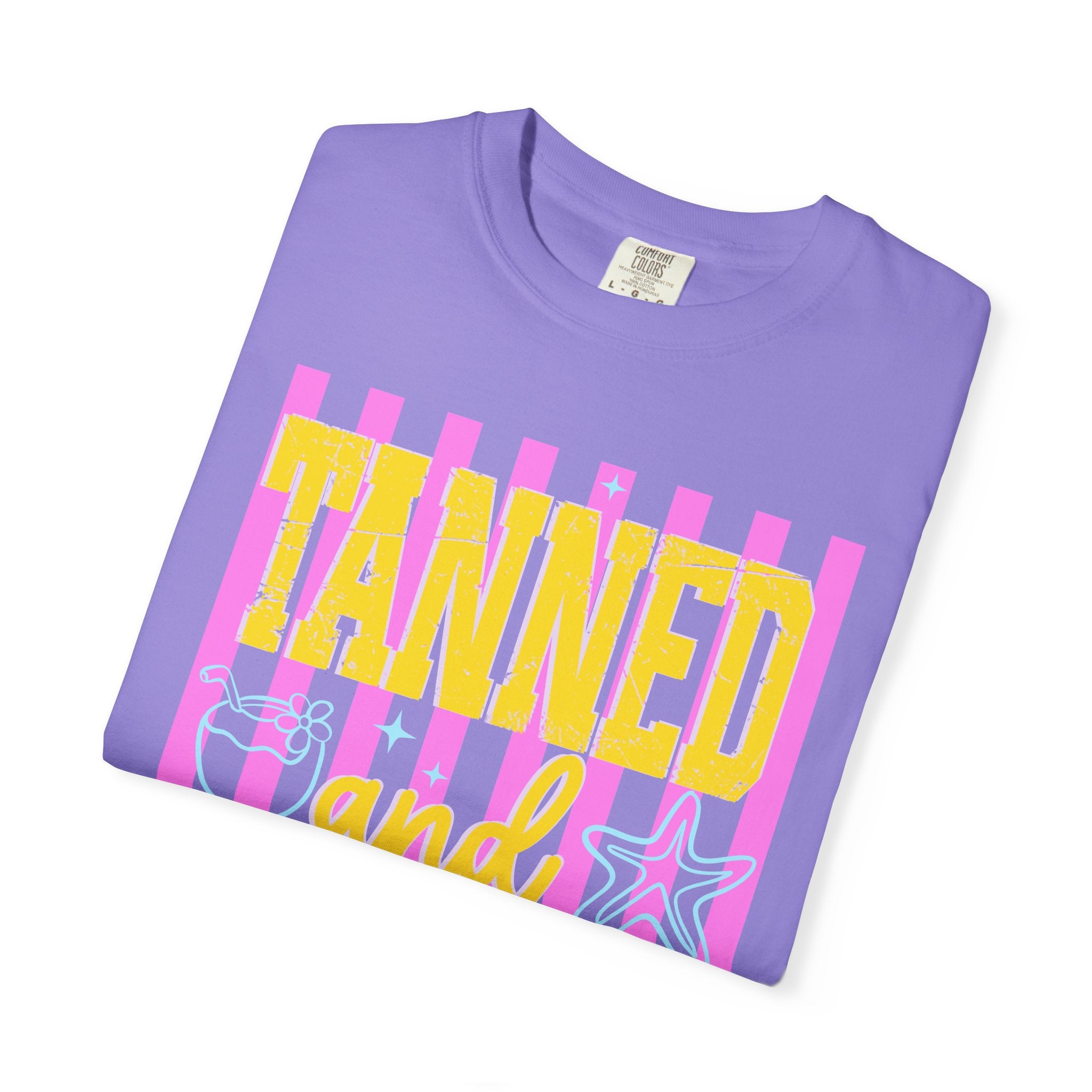 Tanned and Tipsy Retro Beach Graphic Tee