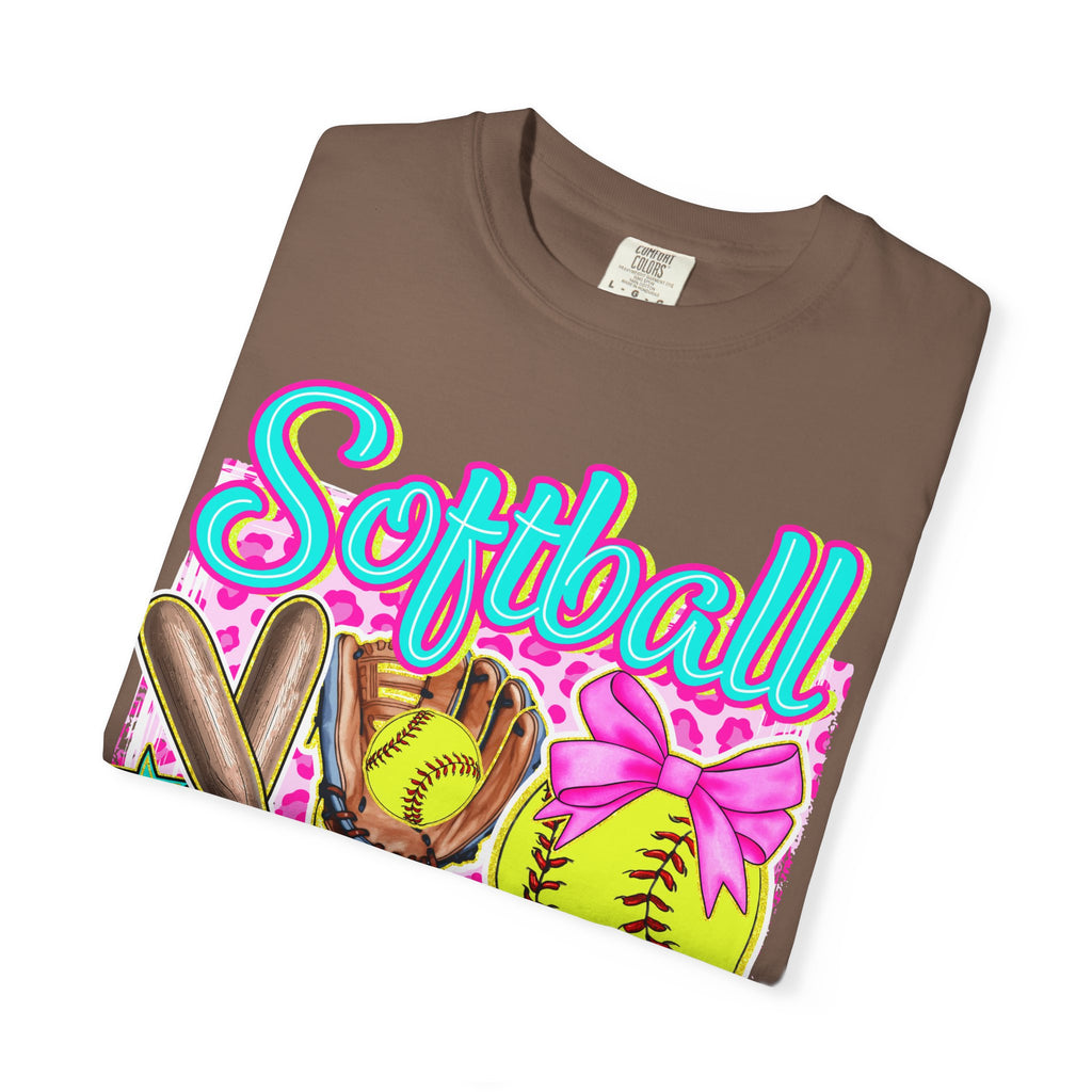 Neon Softball Design Graphic T-Shirt