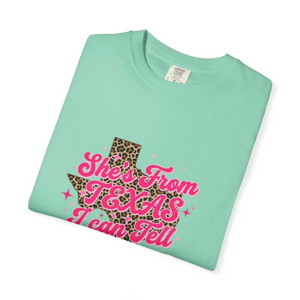 She's From Texas I Can Tell Leopard State Tee