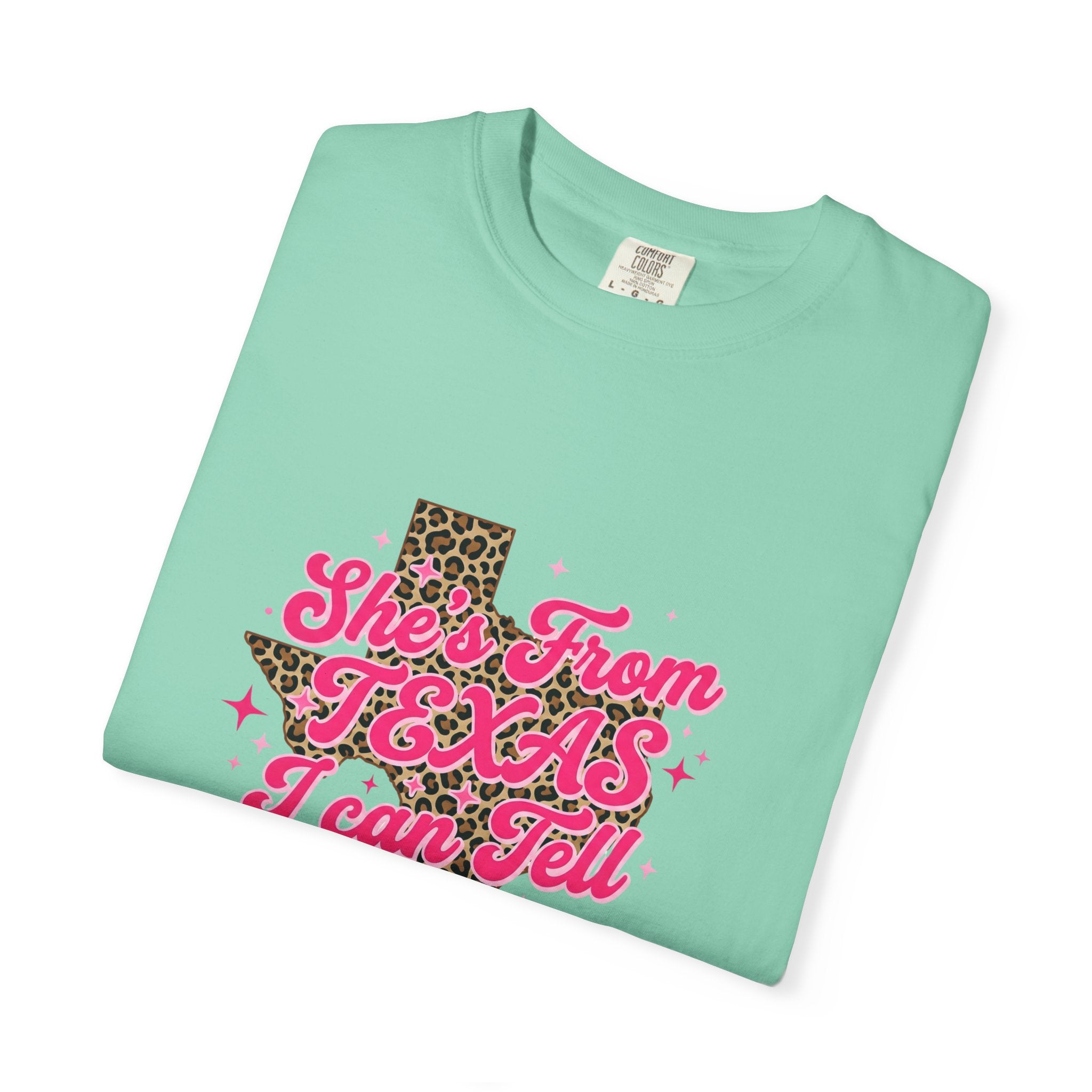 She's From Texas I Can Tell Leopard State Tee