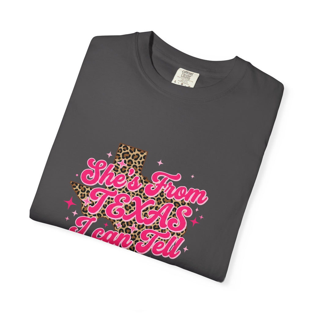 She's From Texas I Can Tell Leopard State Tee