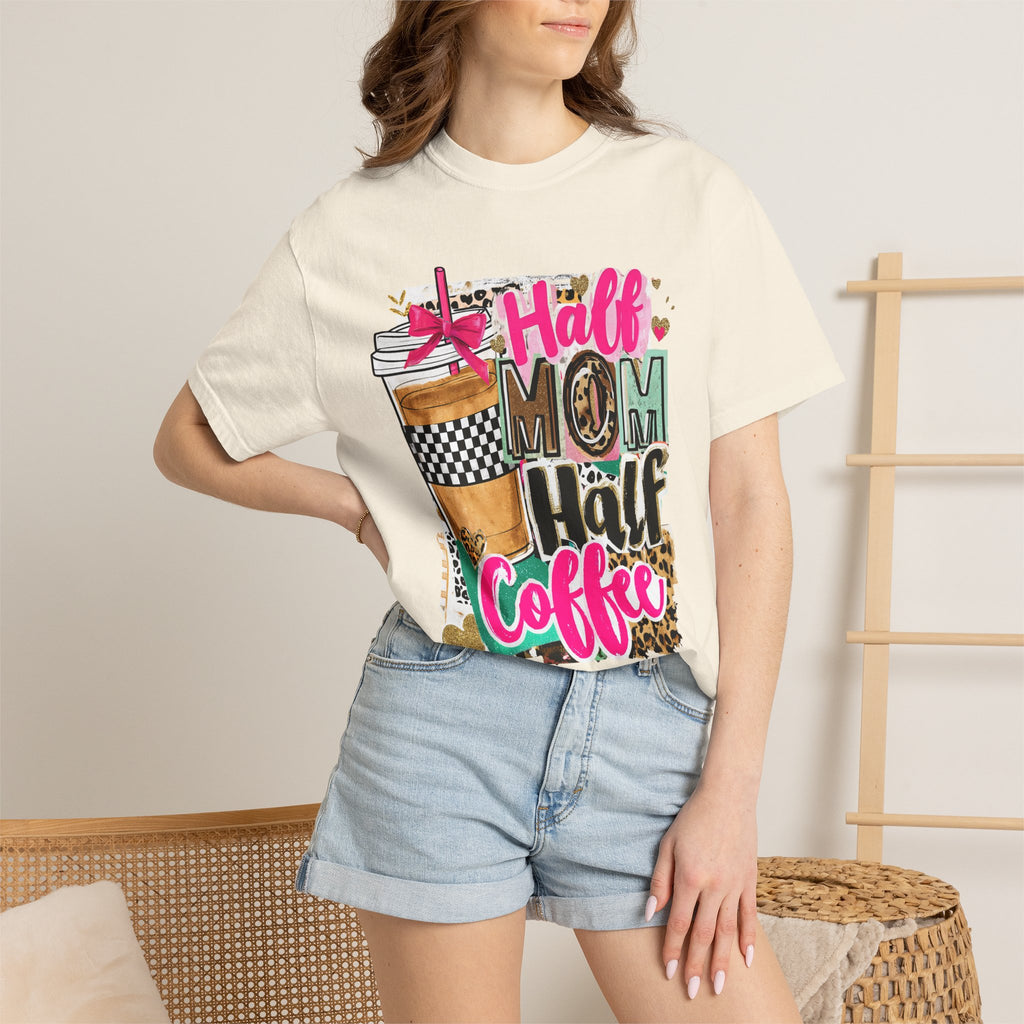 Half Mom Half Coffee T-Shirt