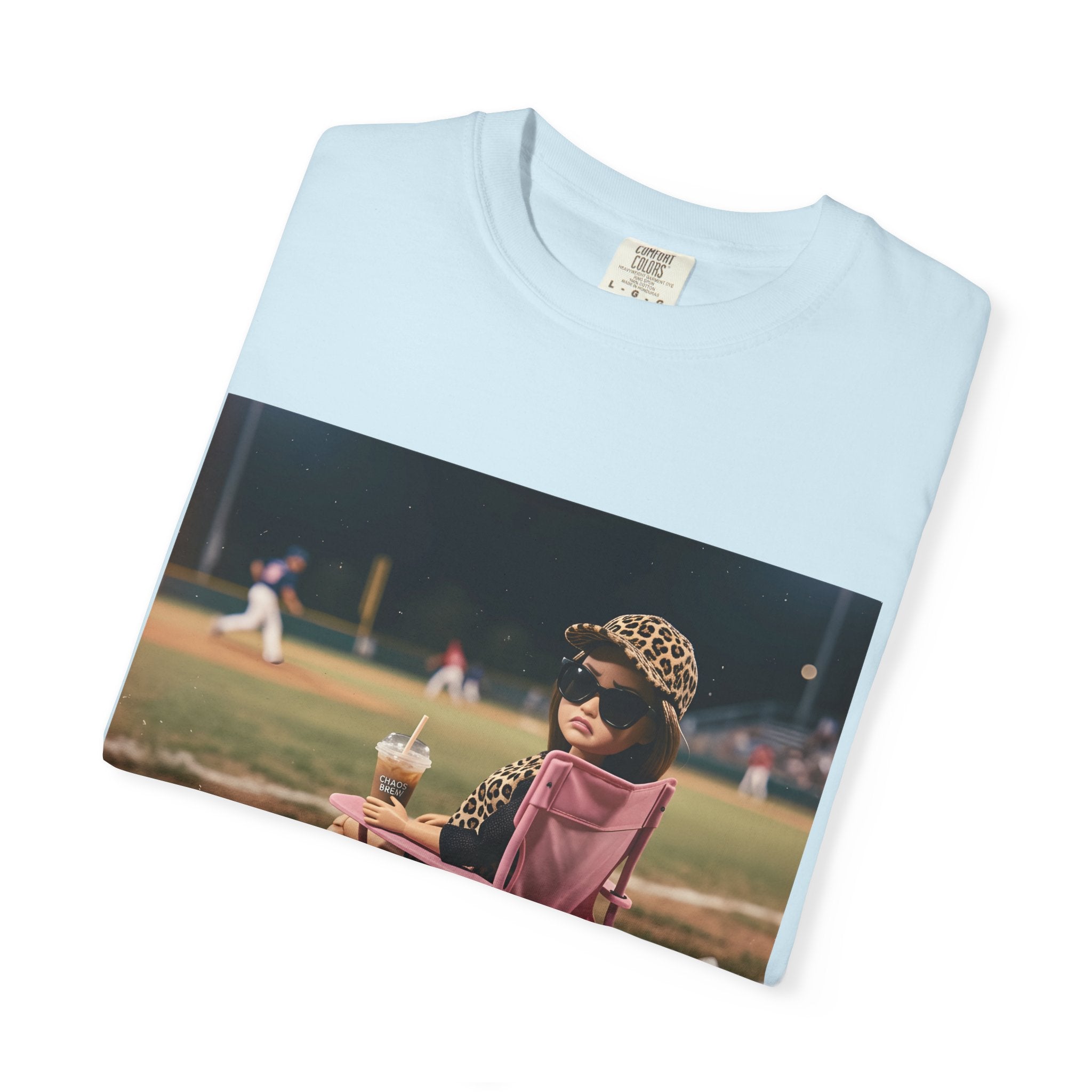I Live Here Now at Baseball Field Graphic T-shirt