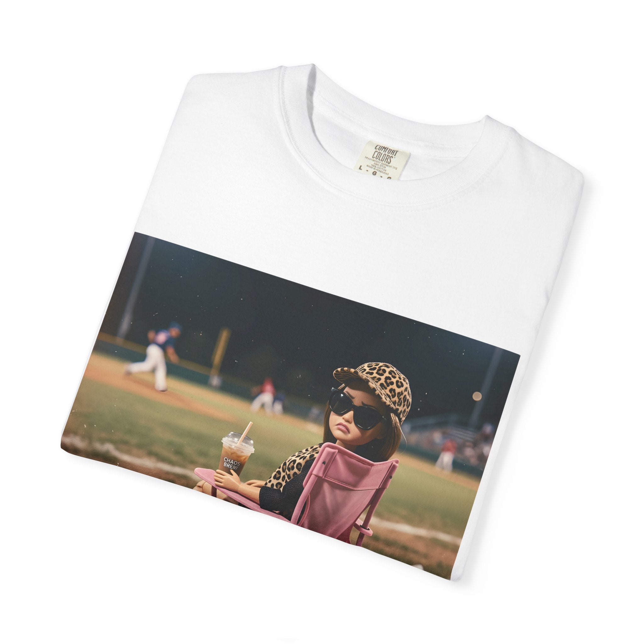 I Live Here Now at Baseball Field Graphic T-shirt