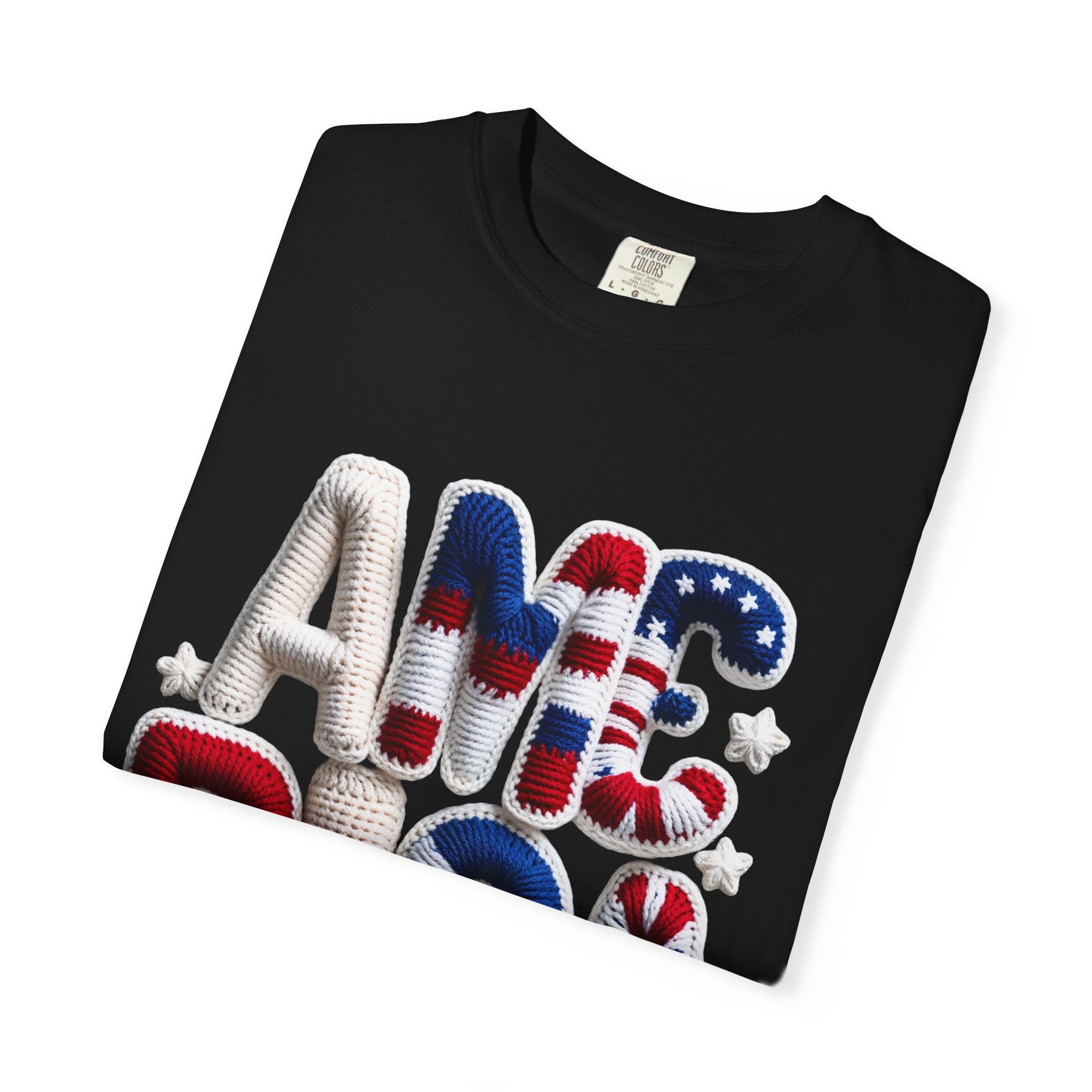 America Puffy Flag Graphic T-Shirt