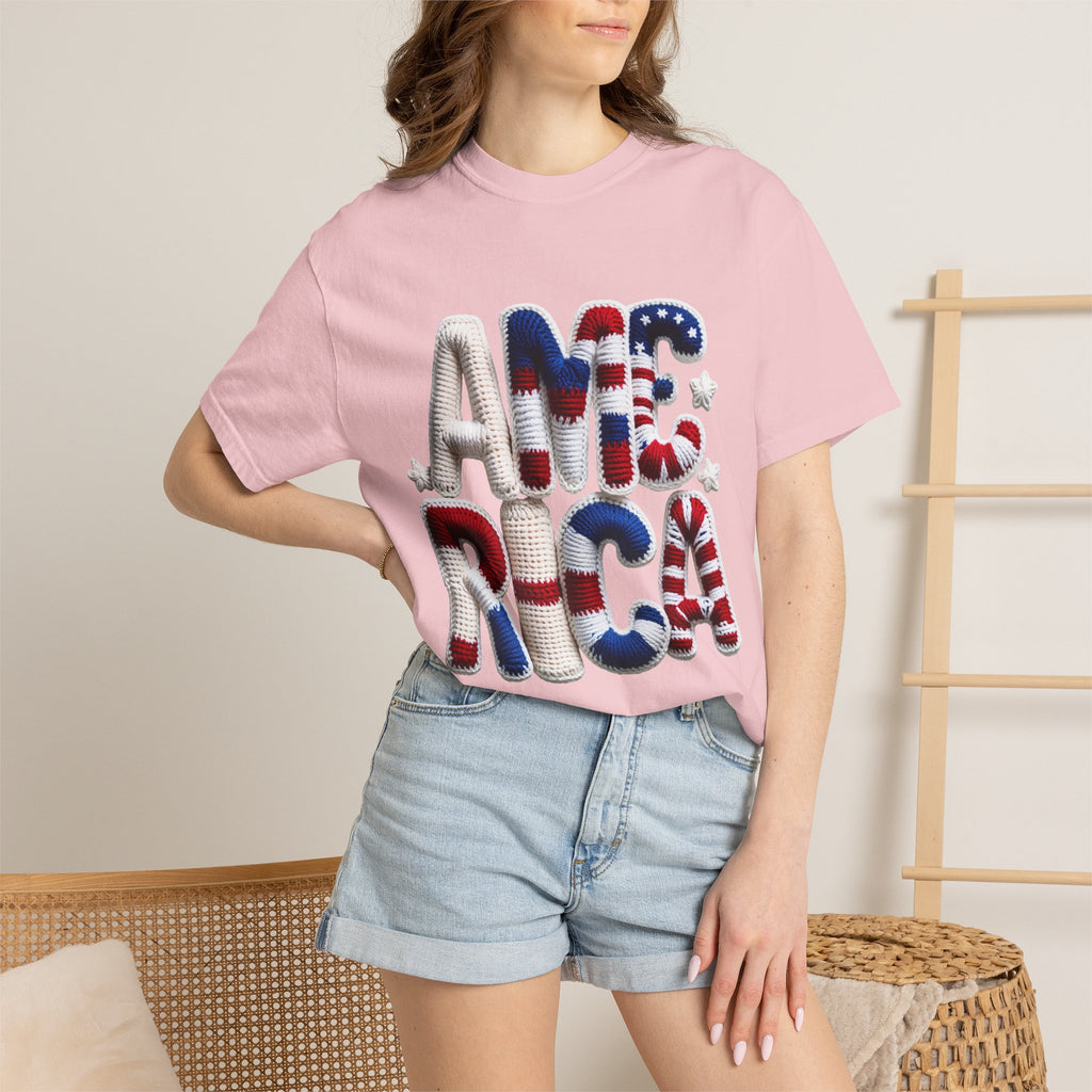 America Puffy Flag Graphic T-Shirt