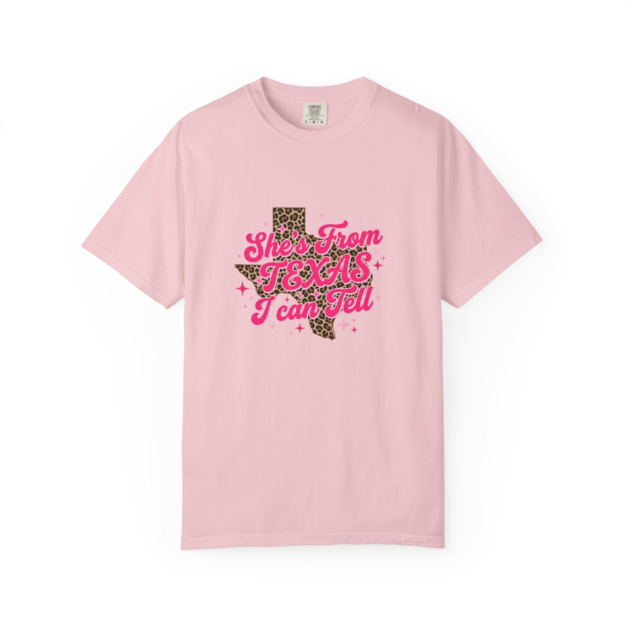 She's From Texas I Can Tell Leopard State Tee